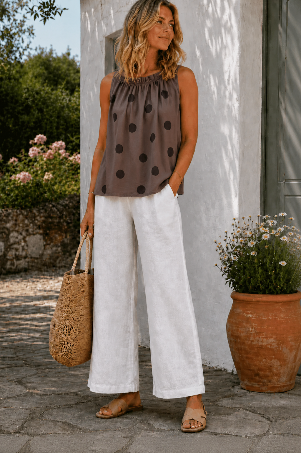 Bluse topp Lucina - Brown