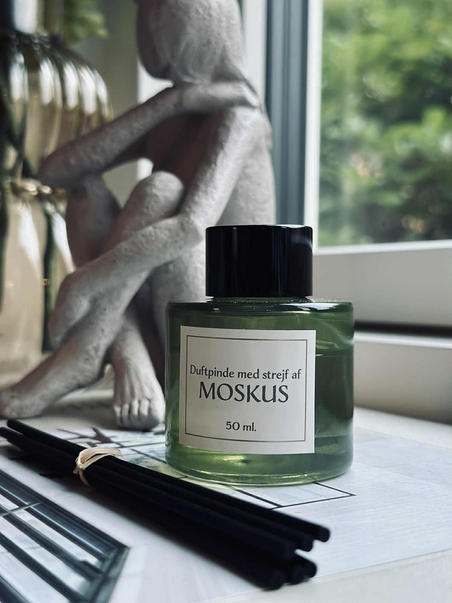 Duftpinner - Moskus 50 ml - Olivengrønn farge