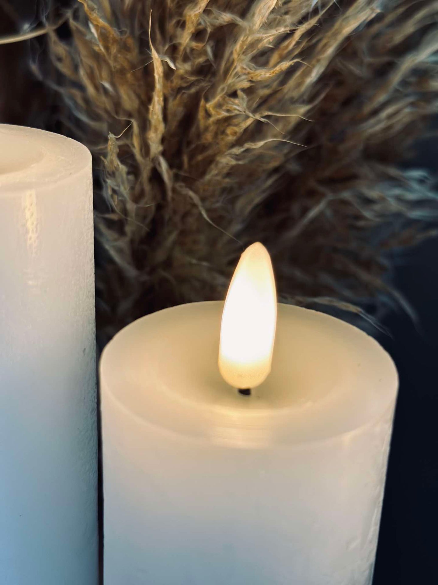 LED Blokklys / Hvit – 3 stk med fjernkontroll