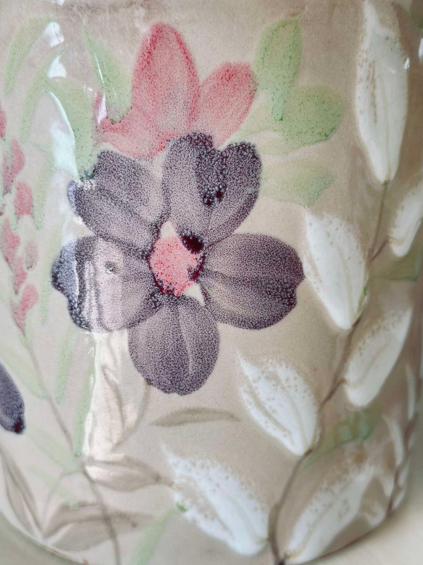 Urtepotte FLORA - Stor håndmalt