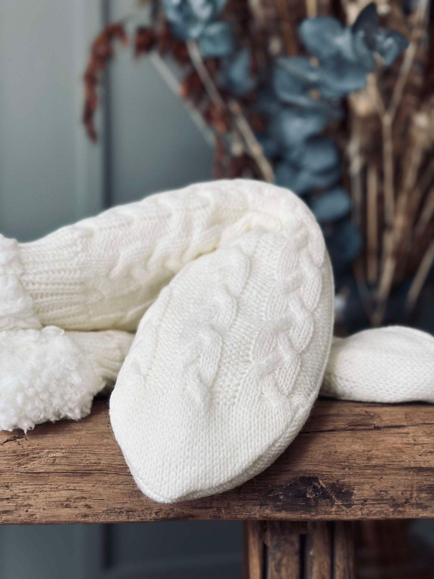 Sokker Fleece off-white