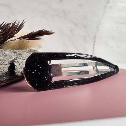 Hårspenne Brown Glitter - 1 stk
