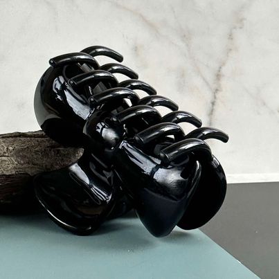 Hårklemme Sløyfe Black Shiny