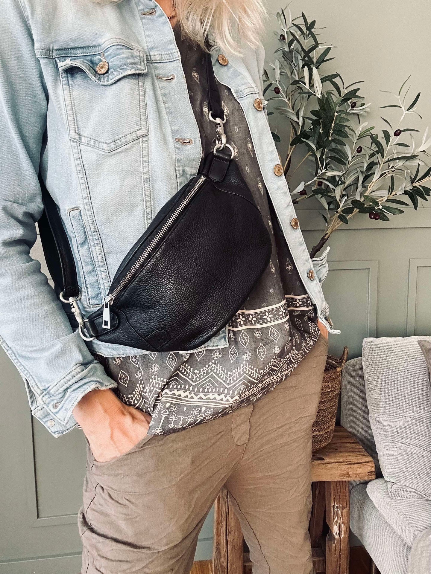 Bumbag Molly - Svart / sølv