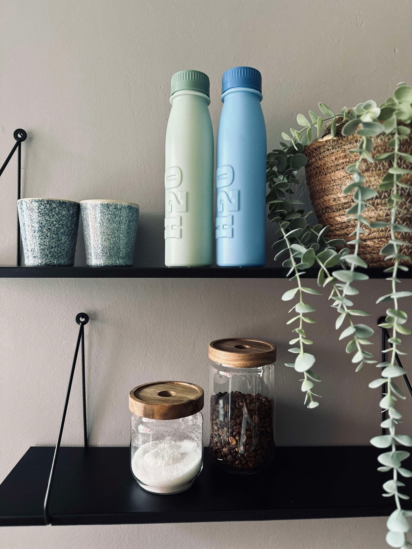 Drikkeflaske H2O 500 ml - Grønn / Blå Mix