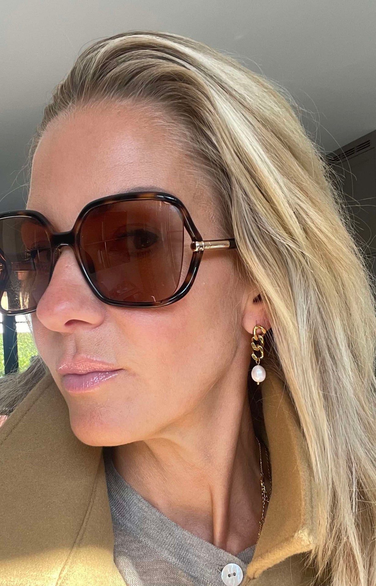 Elsa 18k gullbelagt øredobber