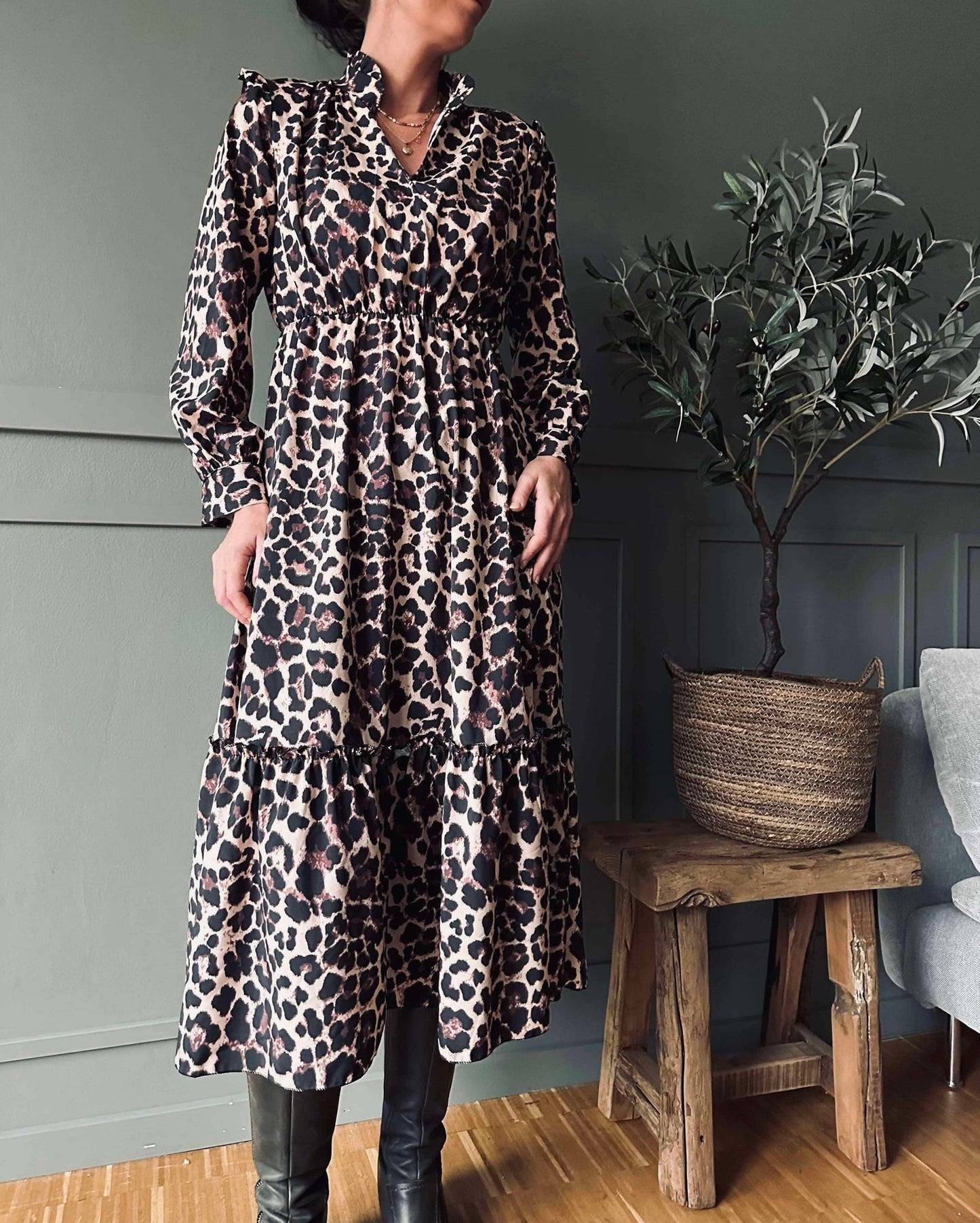 Kjole Leopard - S/M