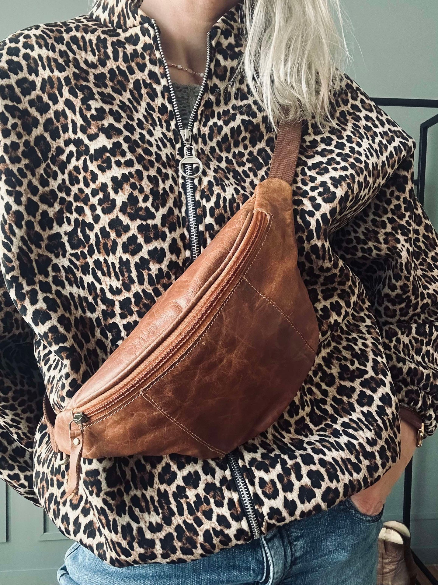 Bumbag Oline Cognac buffelskinn