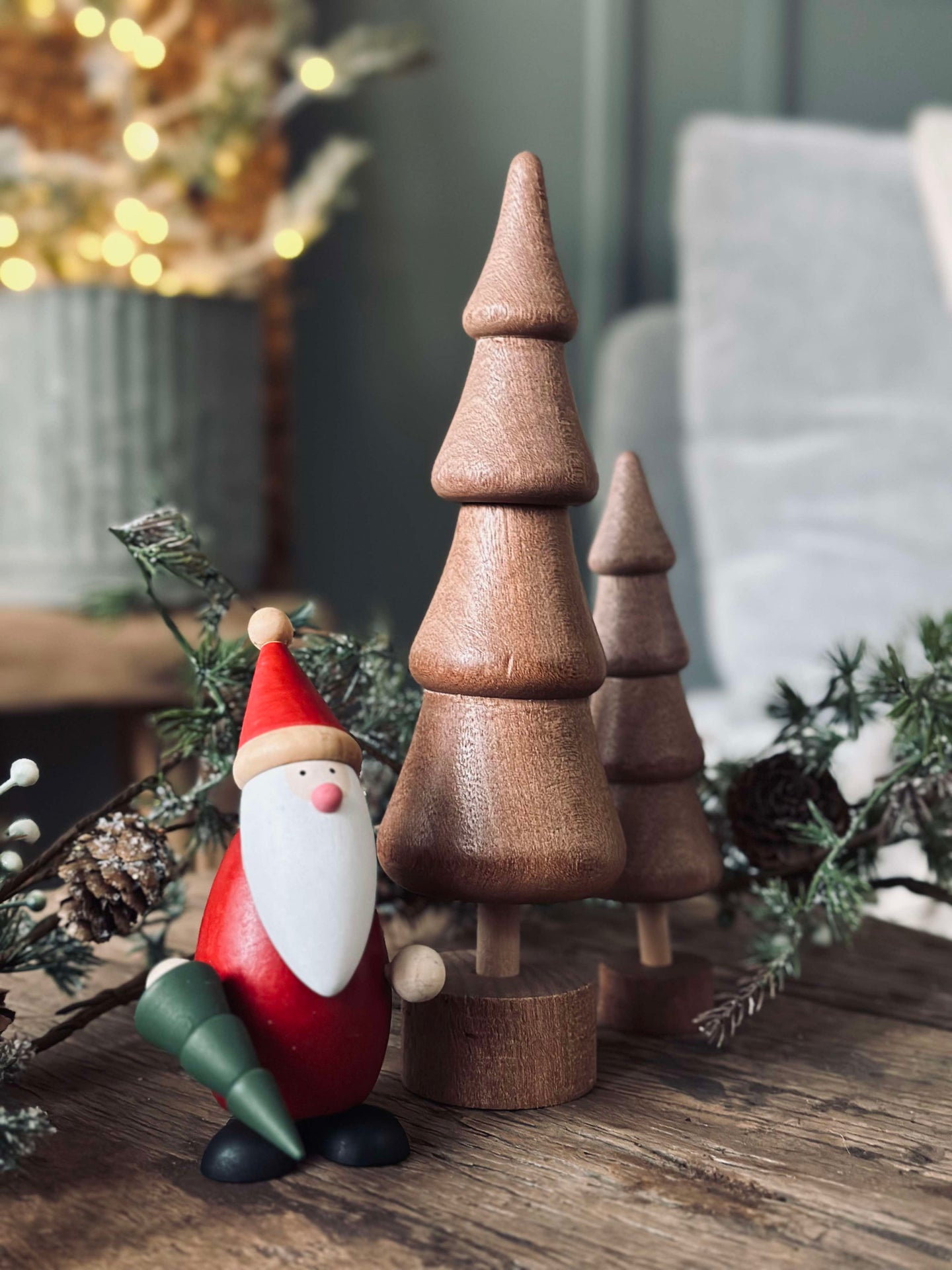 Juletre Wood - Brun stor