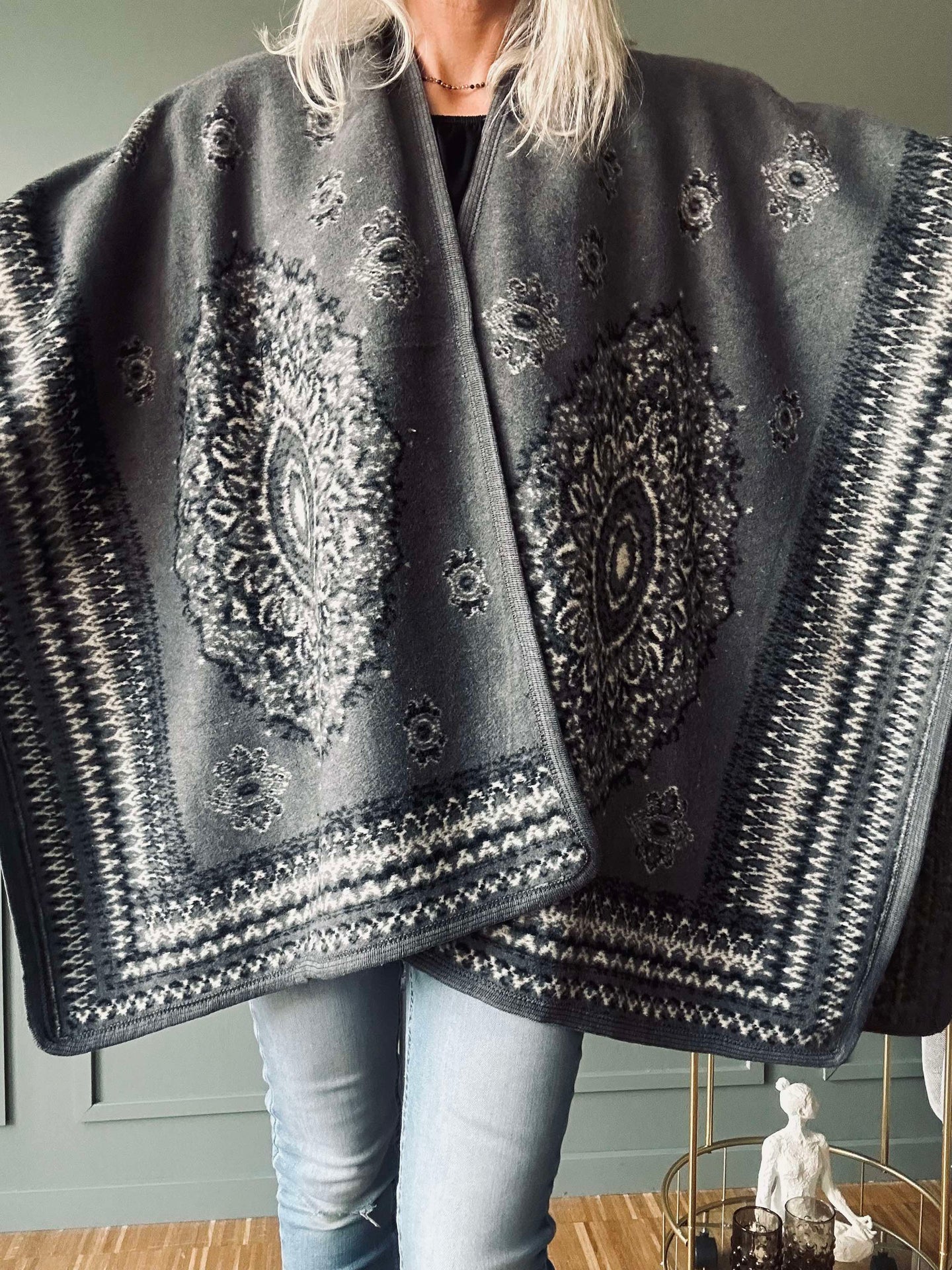 Poncho Grey boheme