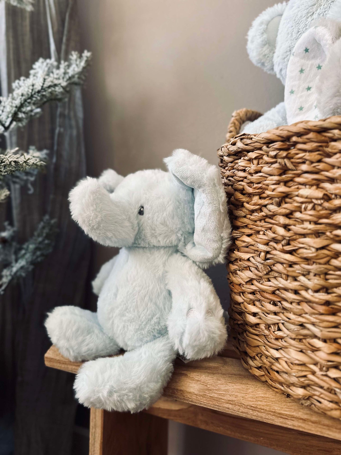 Bamse Elefant 25cm - Lyseblå