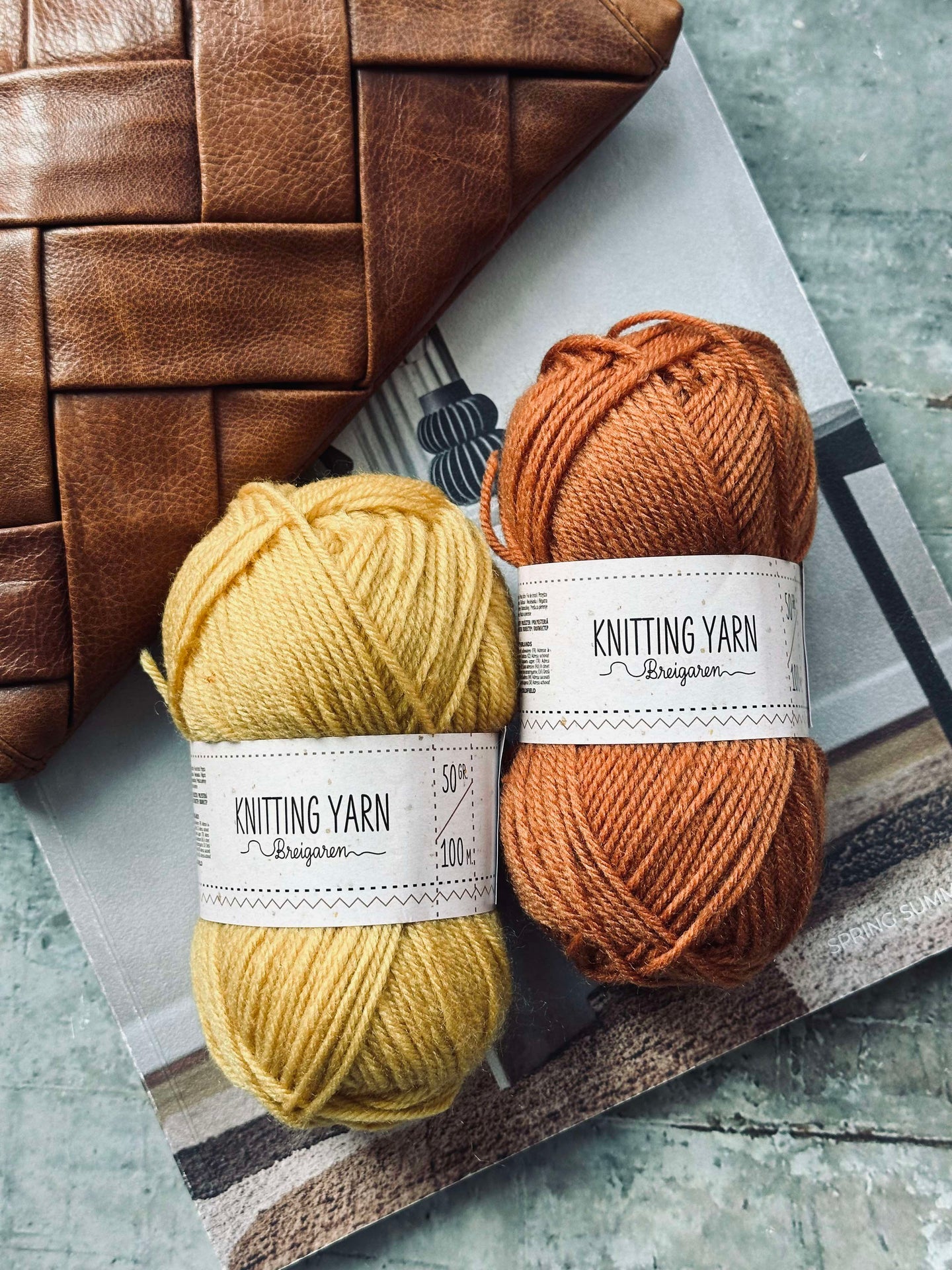 Garn Polyester 50 gram - Oransje