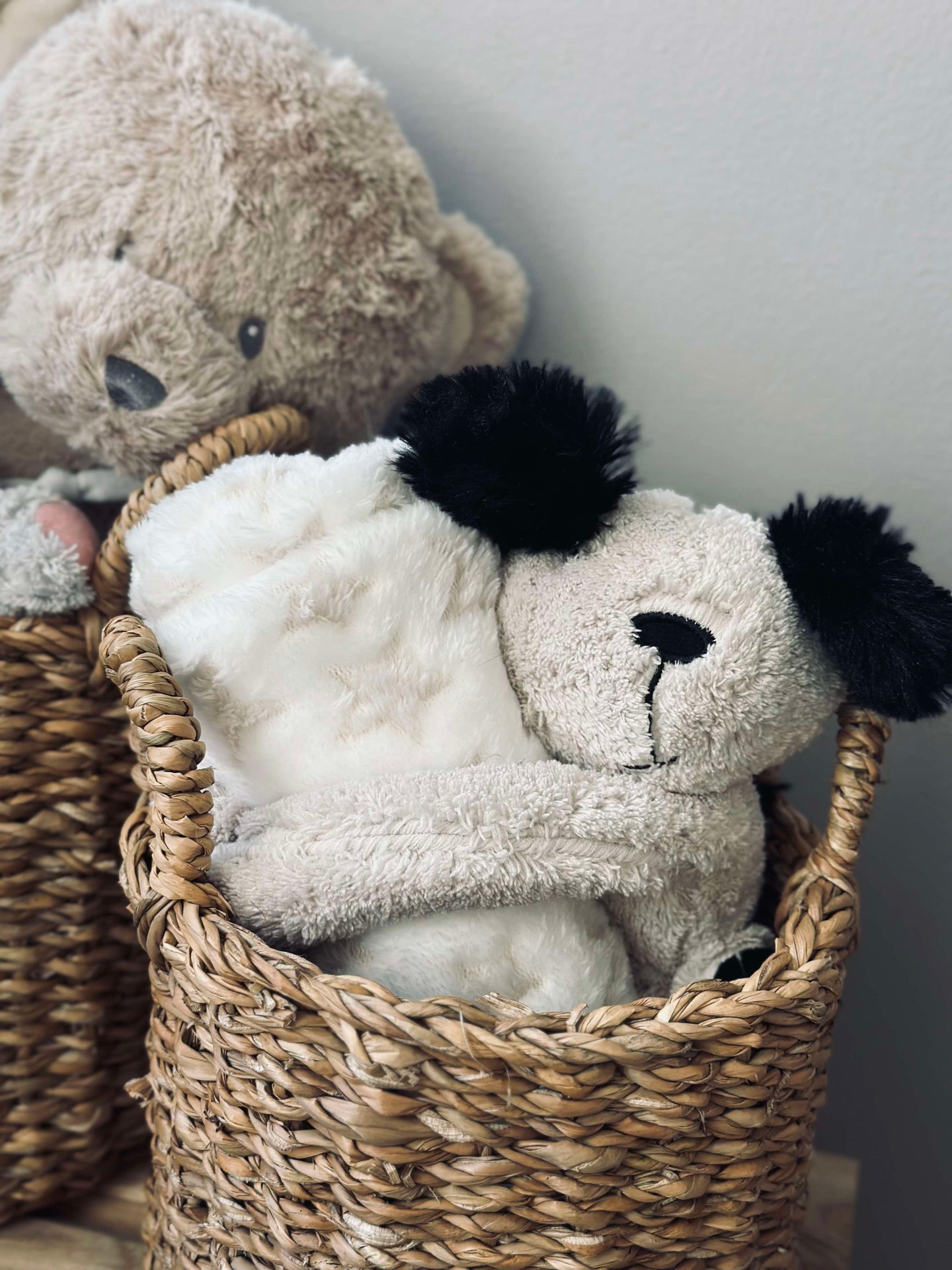 Babyteppe med bamsehund