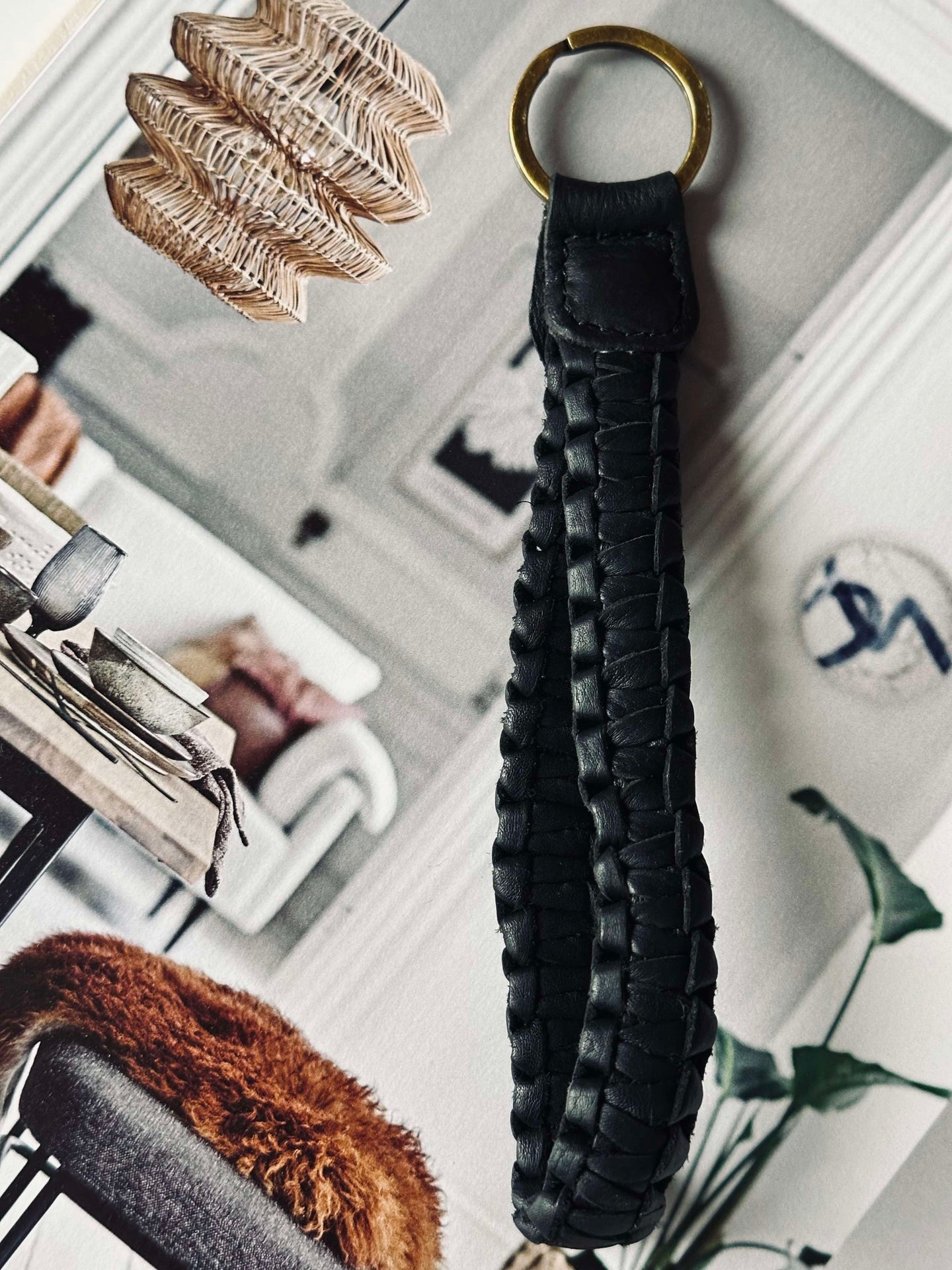 Nøkkelring Helma- Leather black