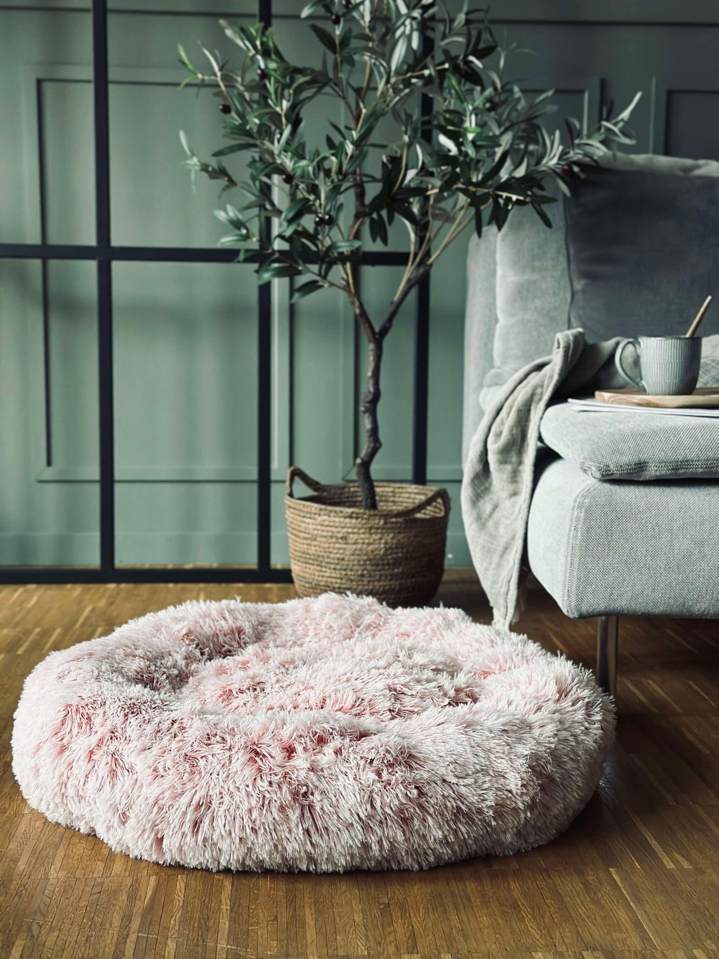 Hundekurv Fluffy - Dia 60 cm Rosa
