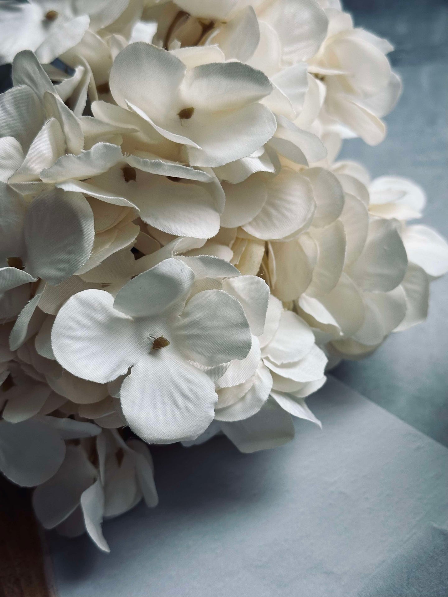 Blomst silk Hortensia Hvit