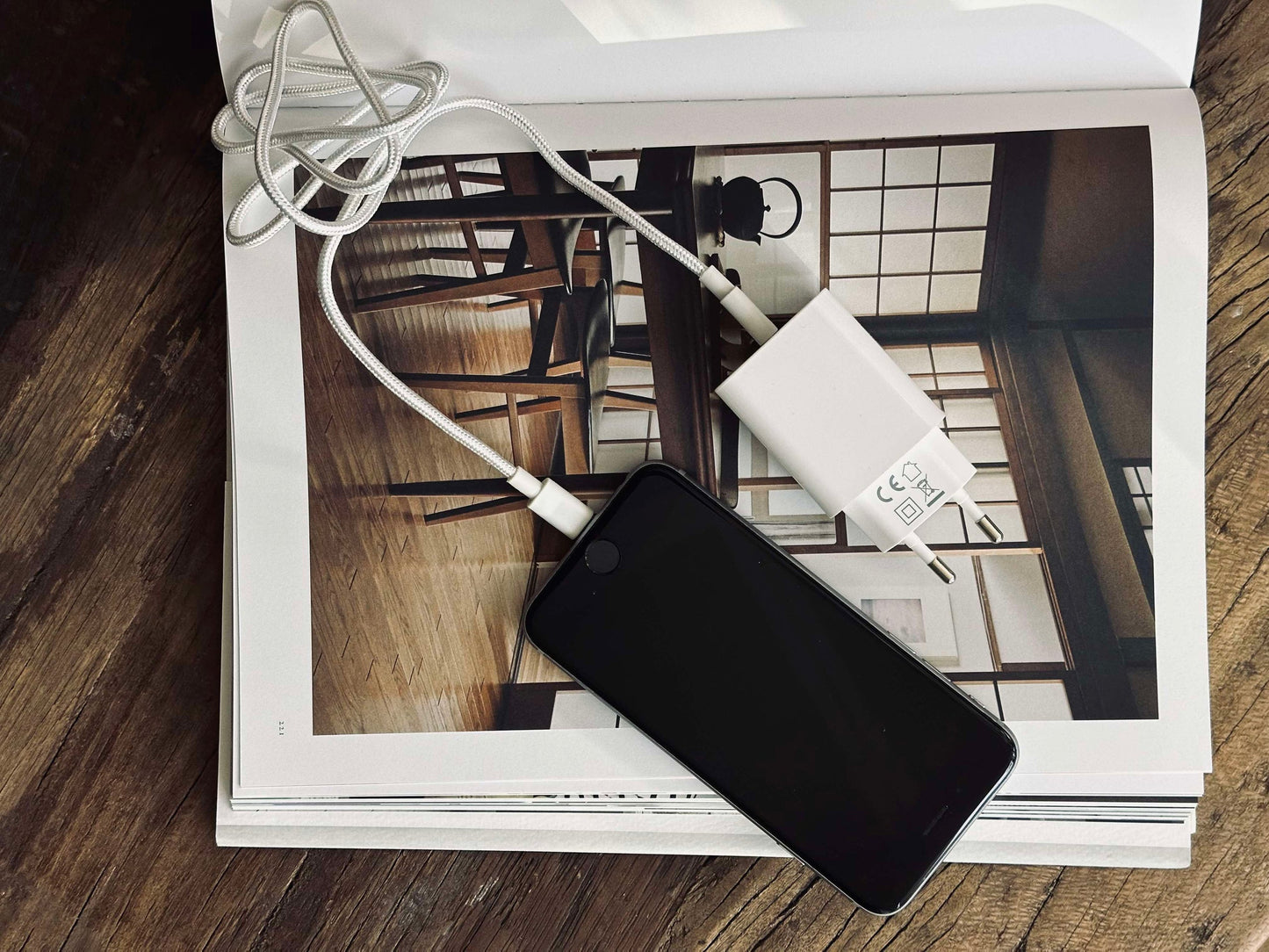 Lader USB C + 1 M Nylonkabel: USB C til USB C