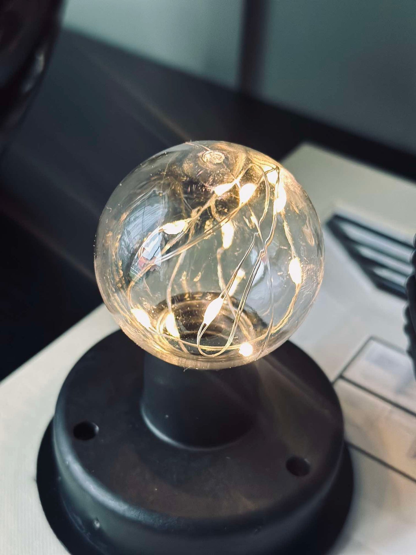 Lykt på spyd Black - Solar