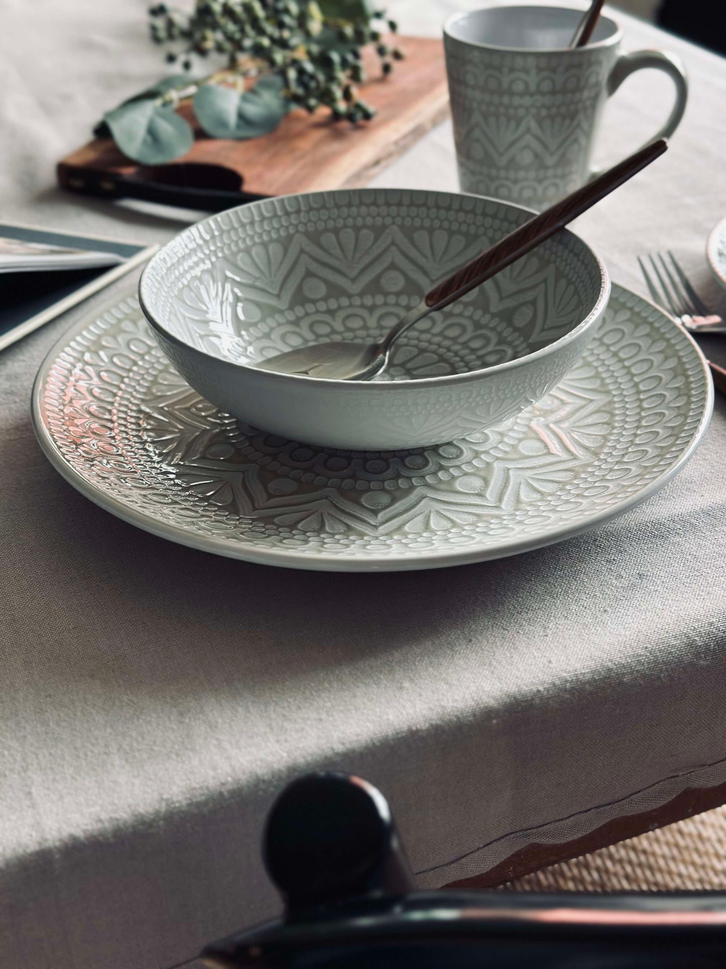 Tallerken India Stentøy 27cm - Beige