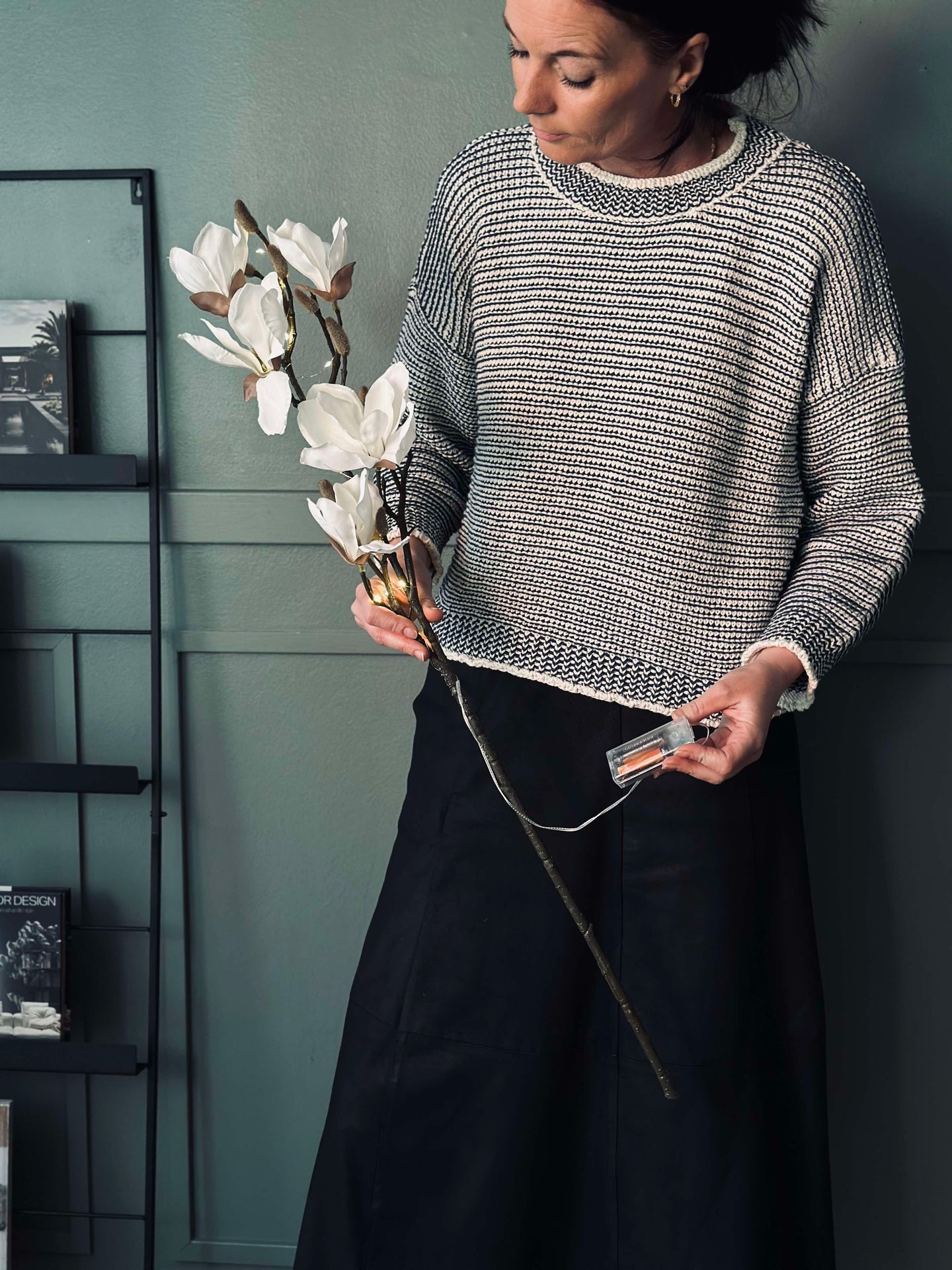 Magnoliagren med lys