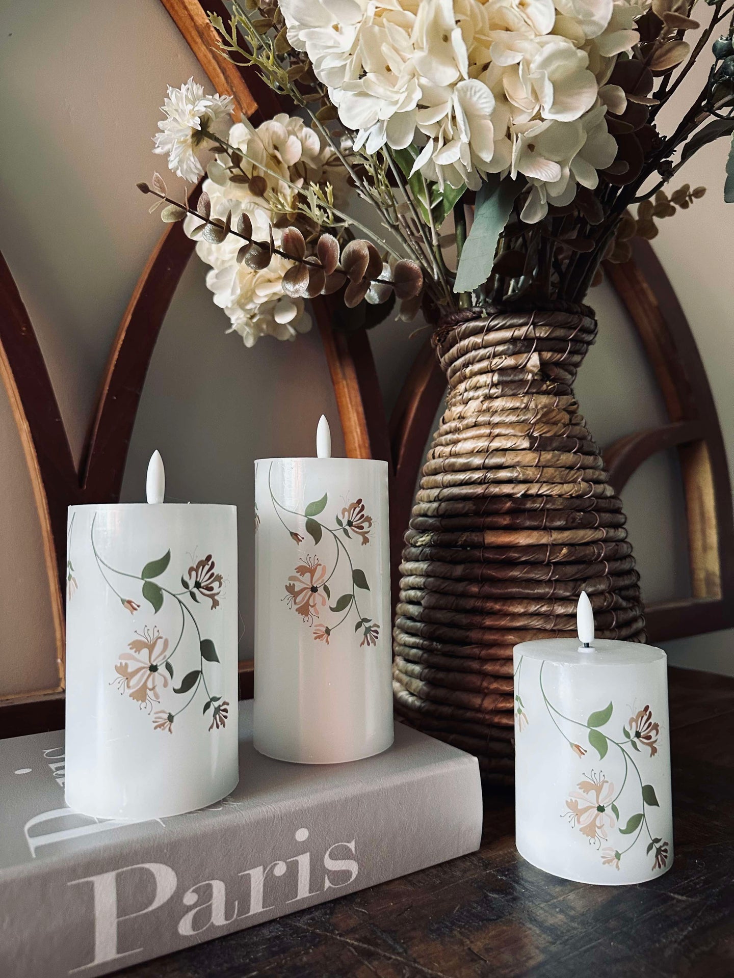 LED Rose flower – Sett med 3 stk og fjernkontroll