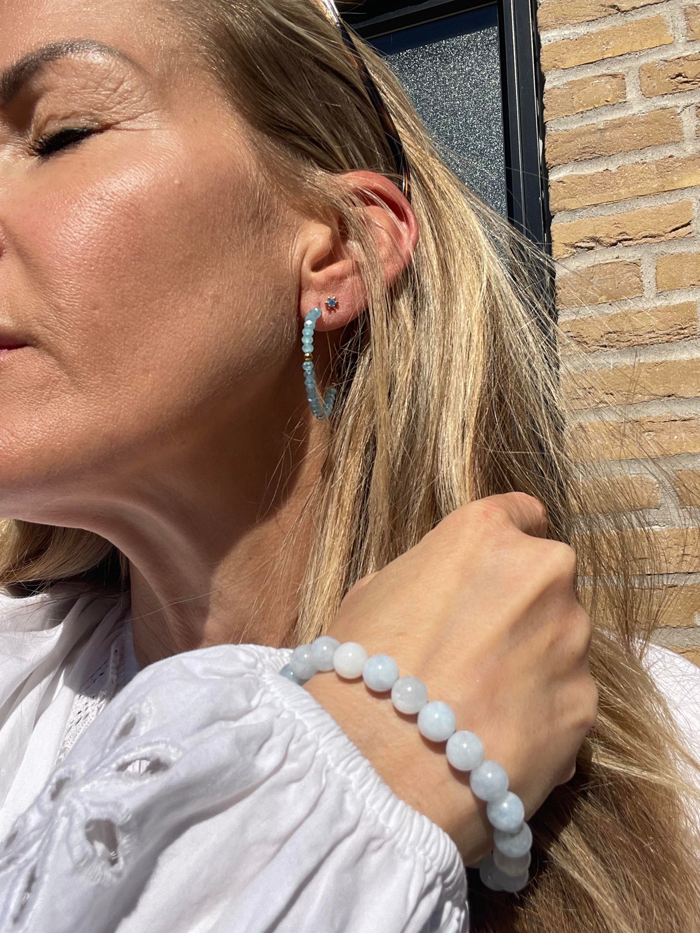 Øreringer Merle – Ice blue