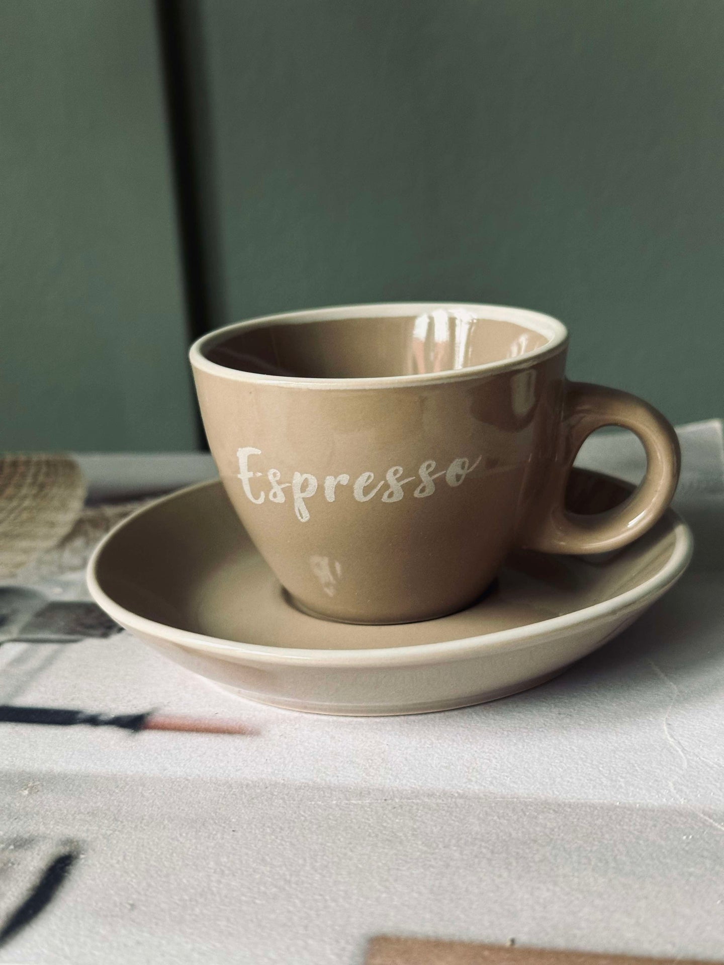 Espressokopp med skål 100 ml - 4 stk