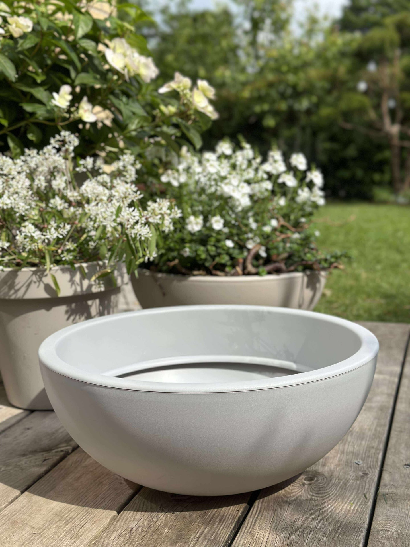 Speilbasseng i resirkulert plast - Stone grey