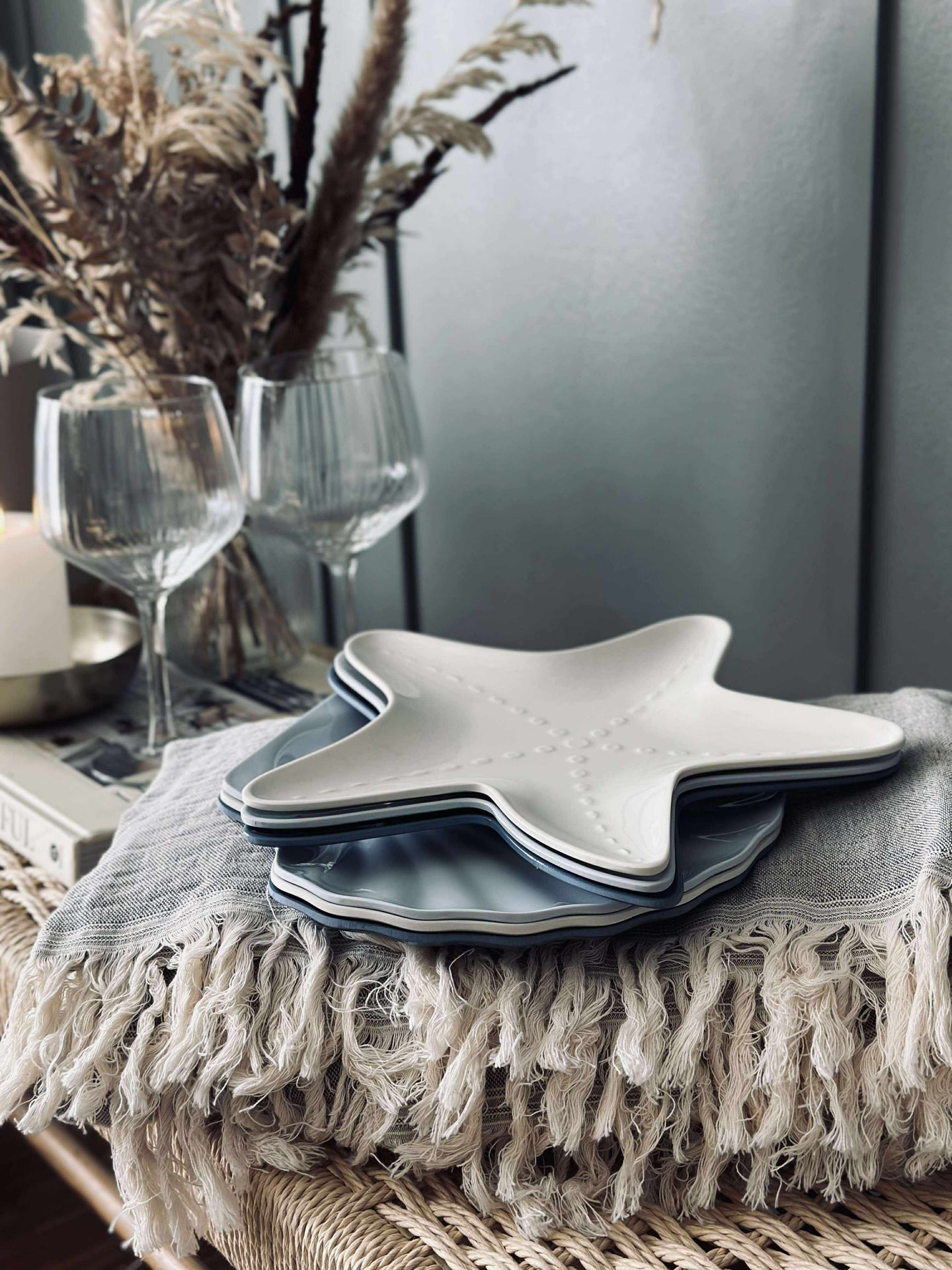 Melamintallerken - Blå musling