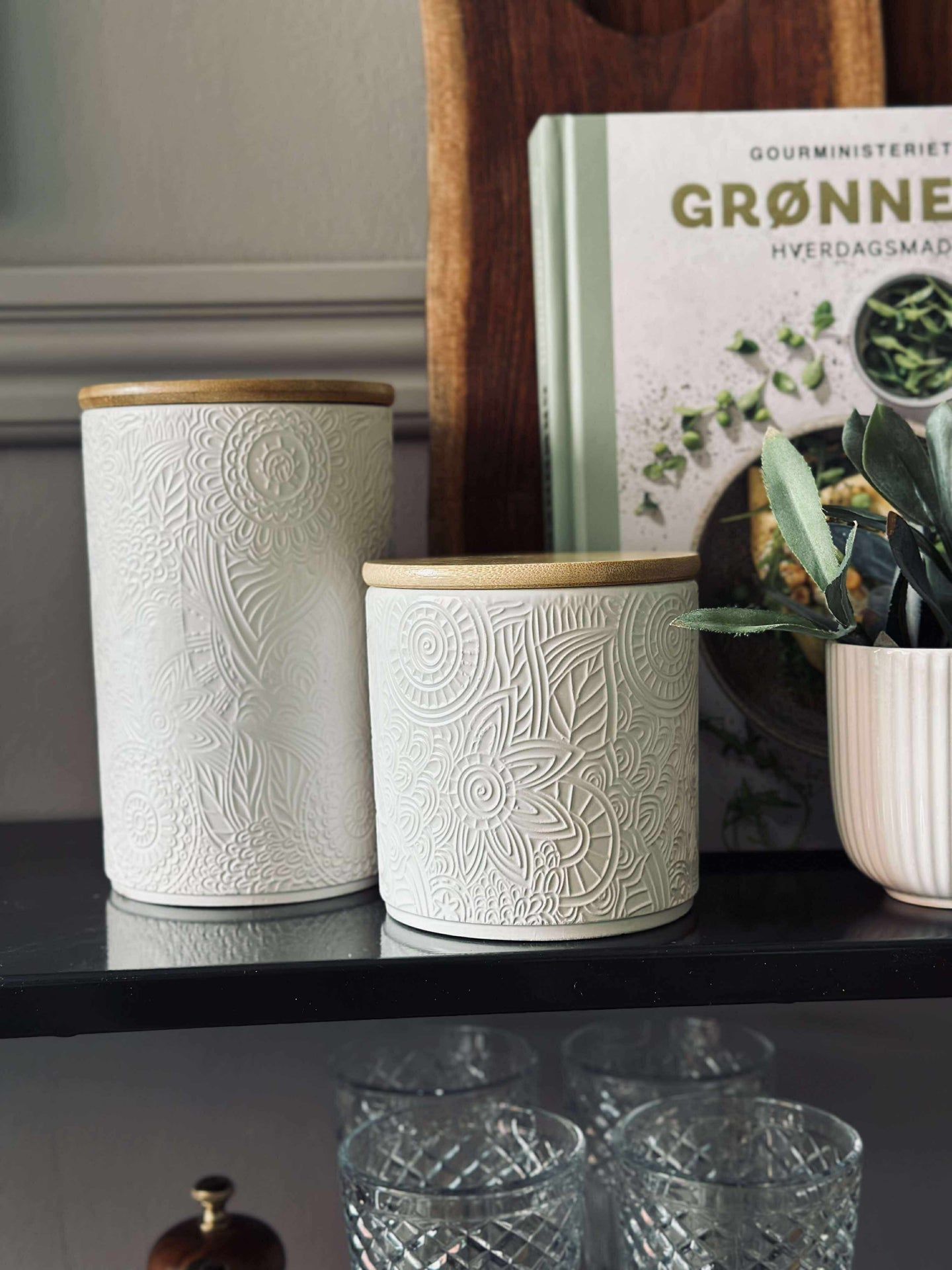 Krukke med lokk - Keramikk 450 ml