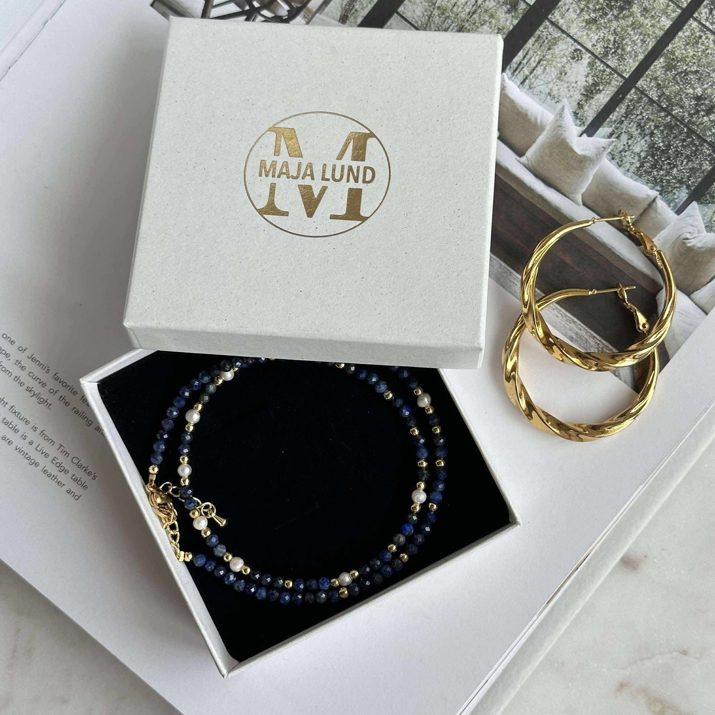 Jayden gullbelagte øredobber