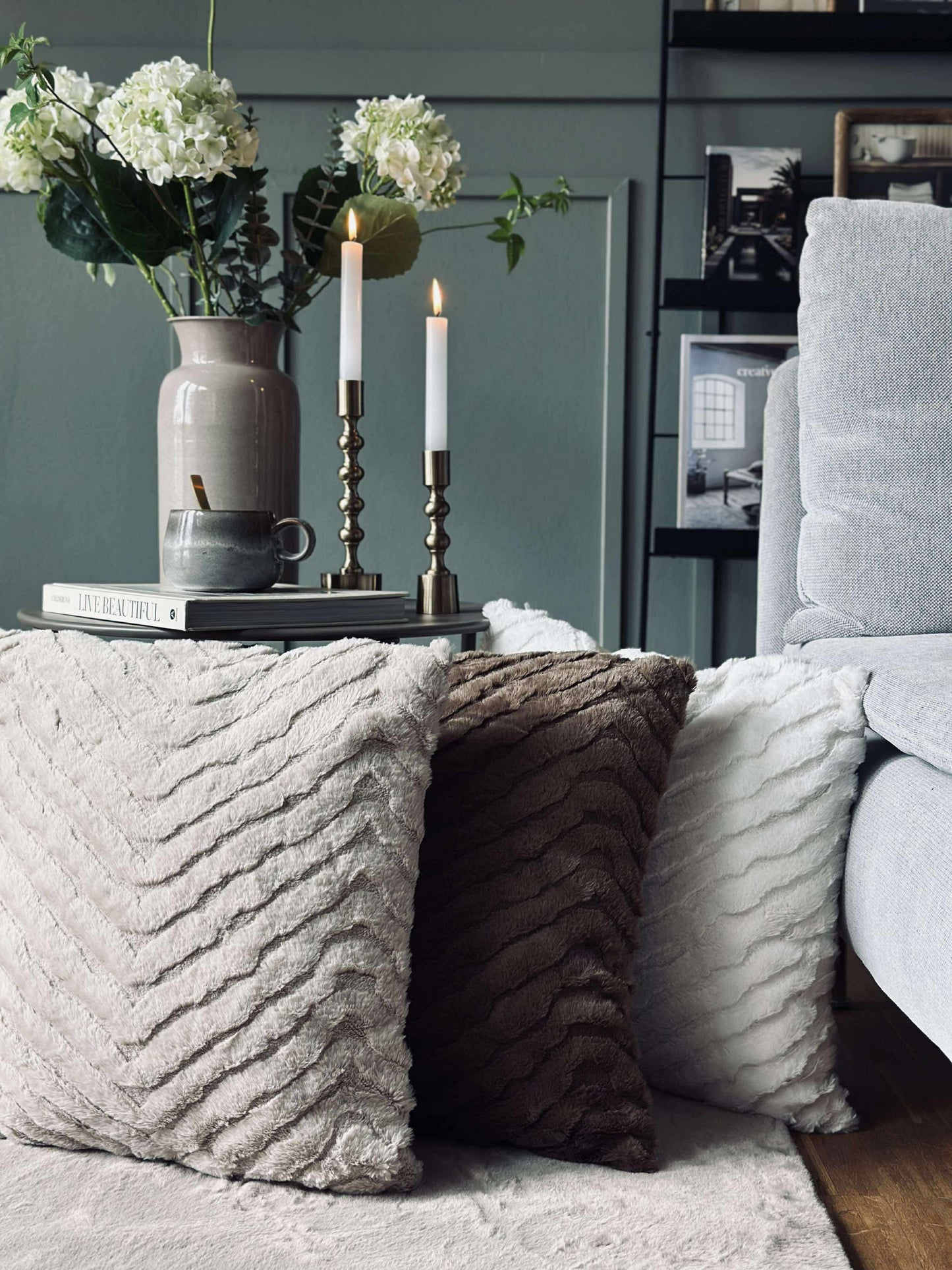 Pute med fyll - Beige
