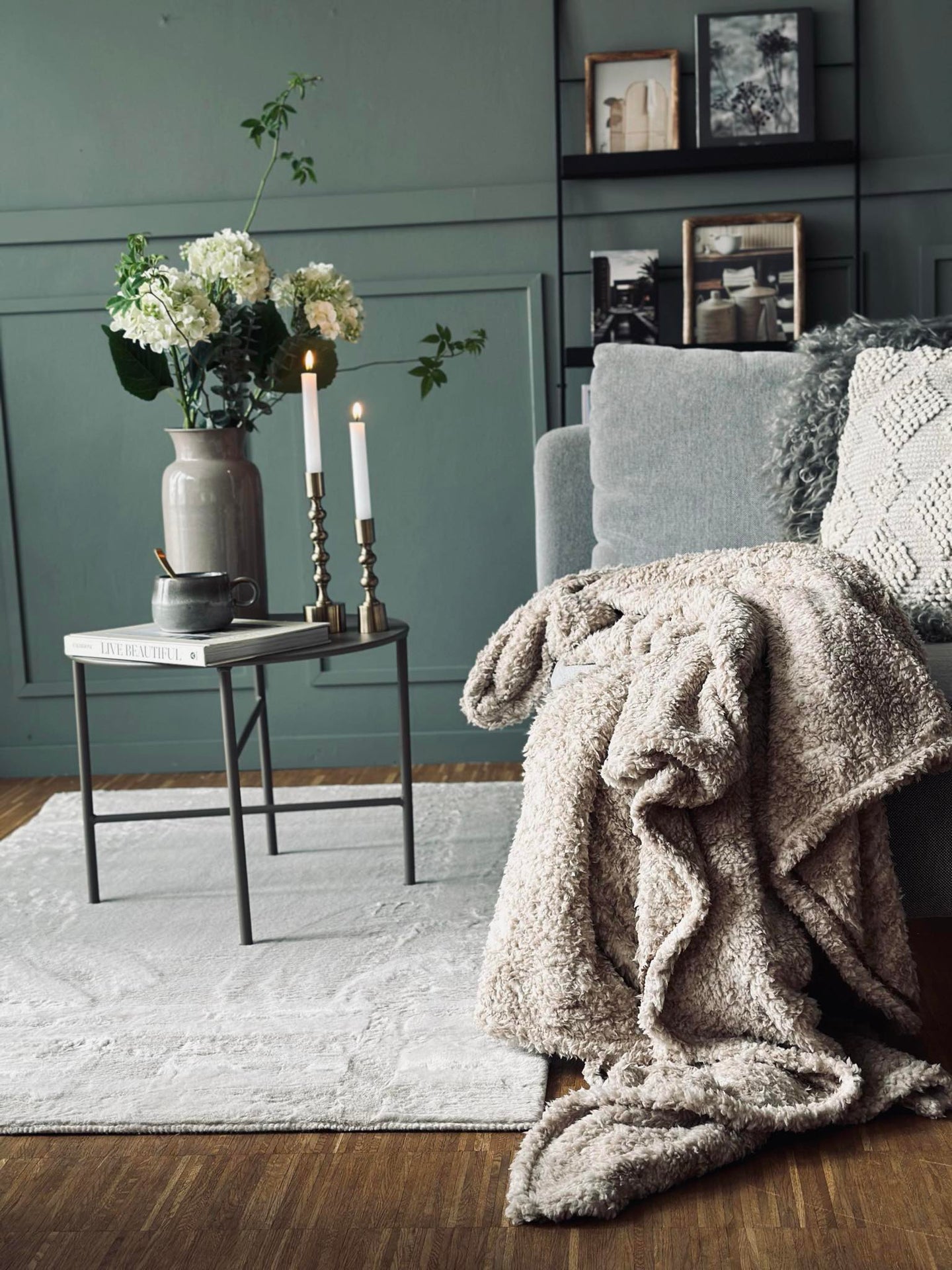 Gulvteppe Plys - Lys beige