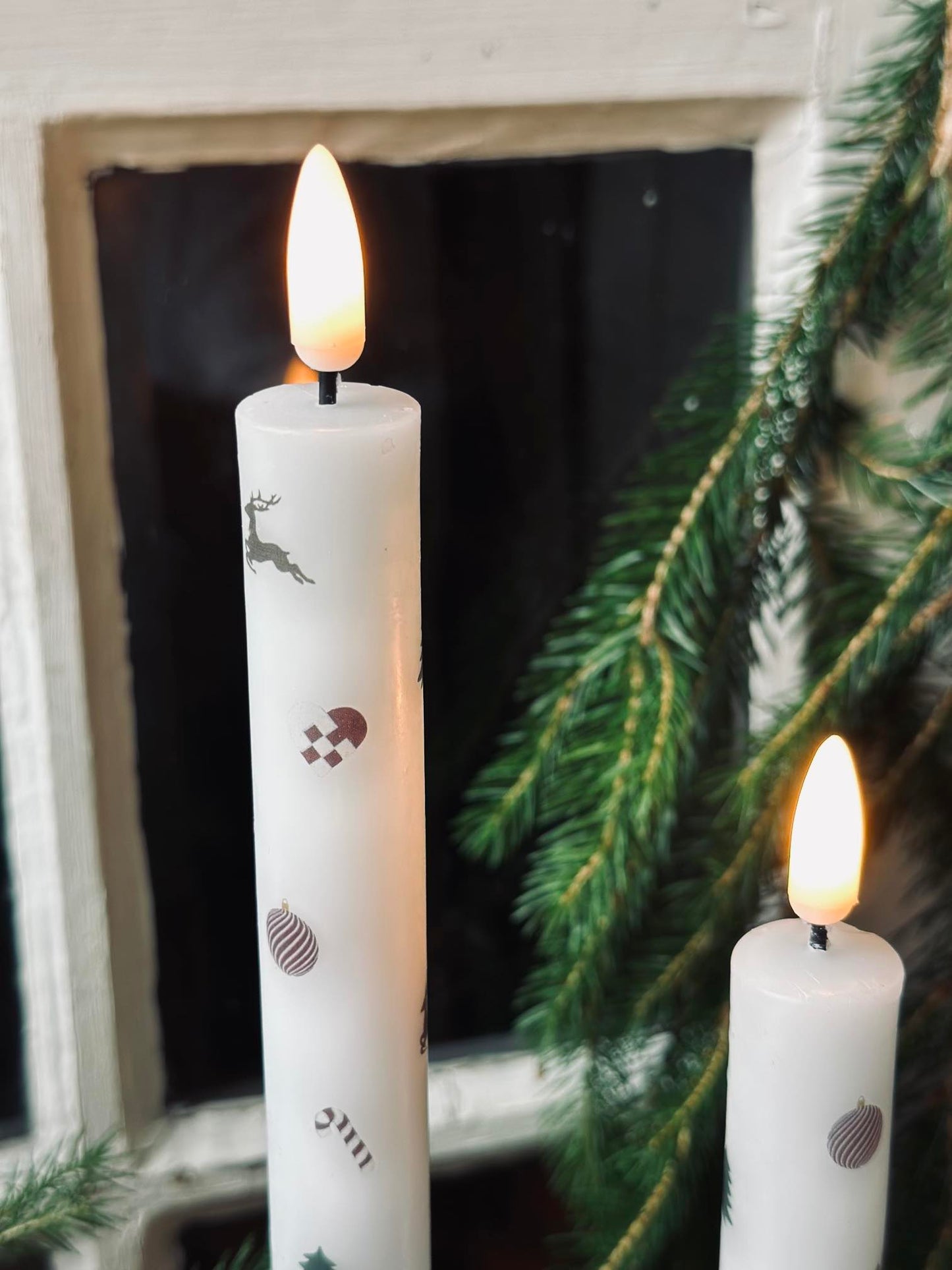 LED Scenelys 2 stk - Julemotiv
