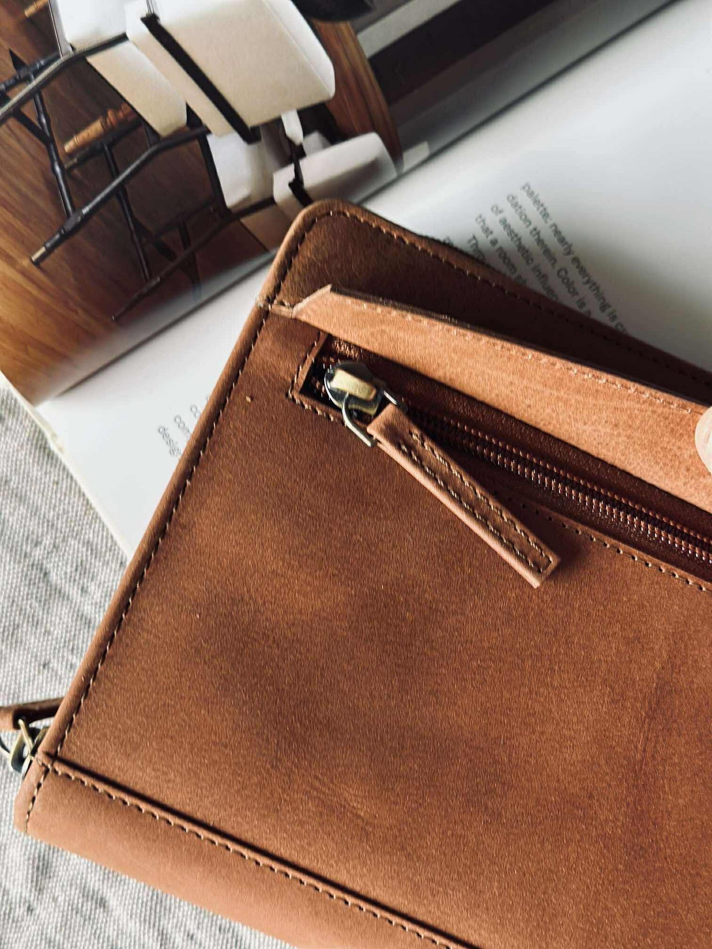 Organiser Cognac Lær