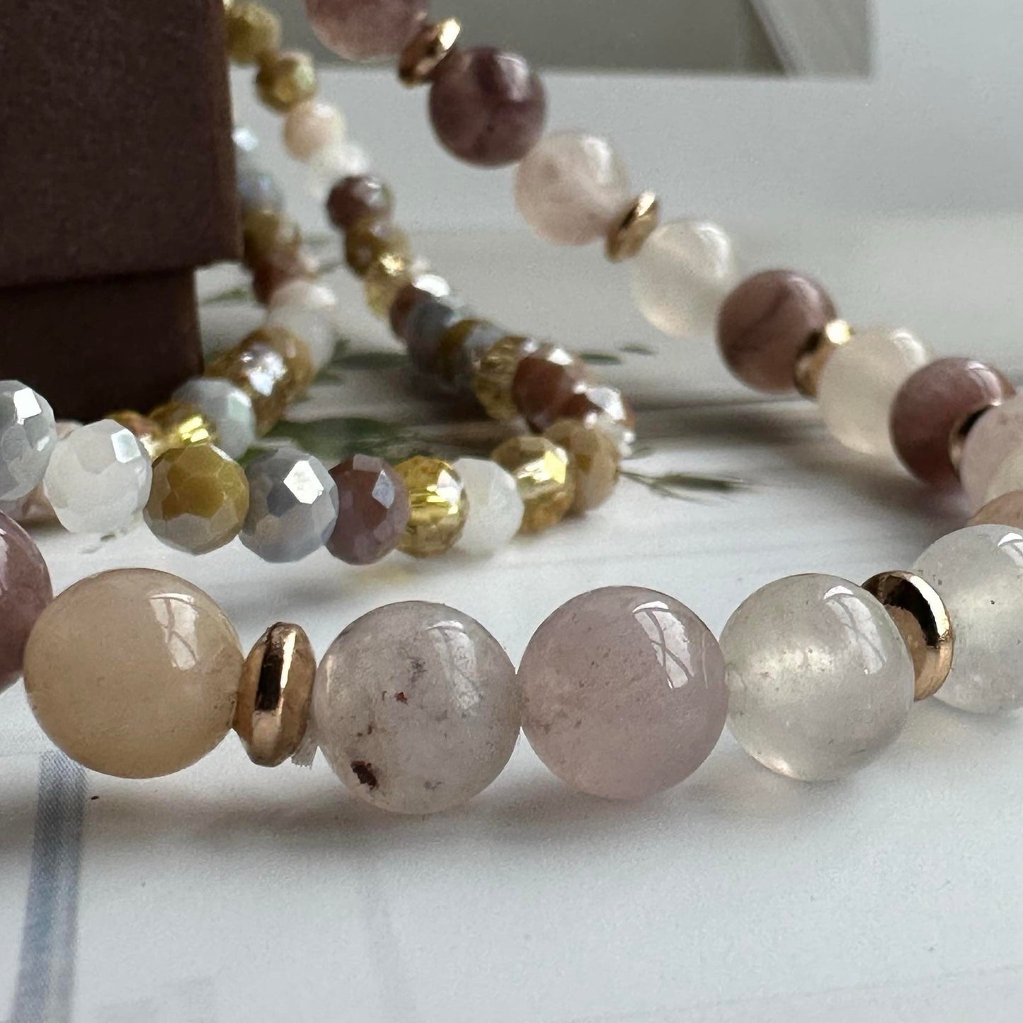 Luna Blush Mix Smykke – Sett med 3 stk