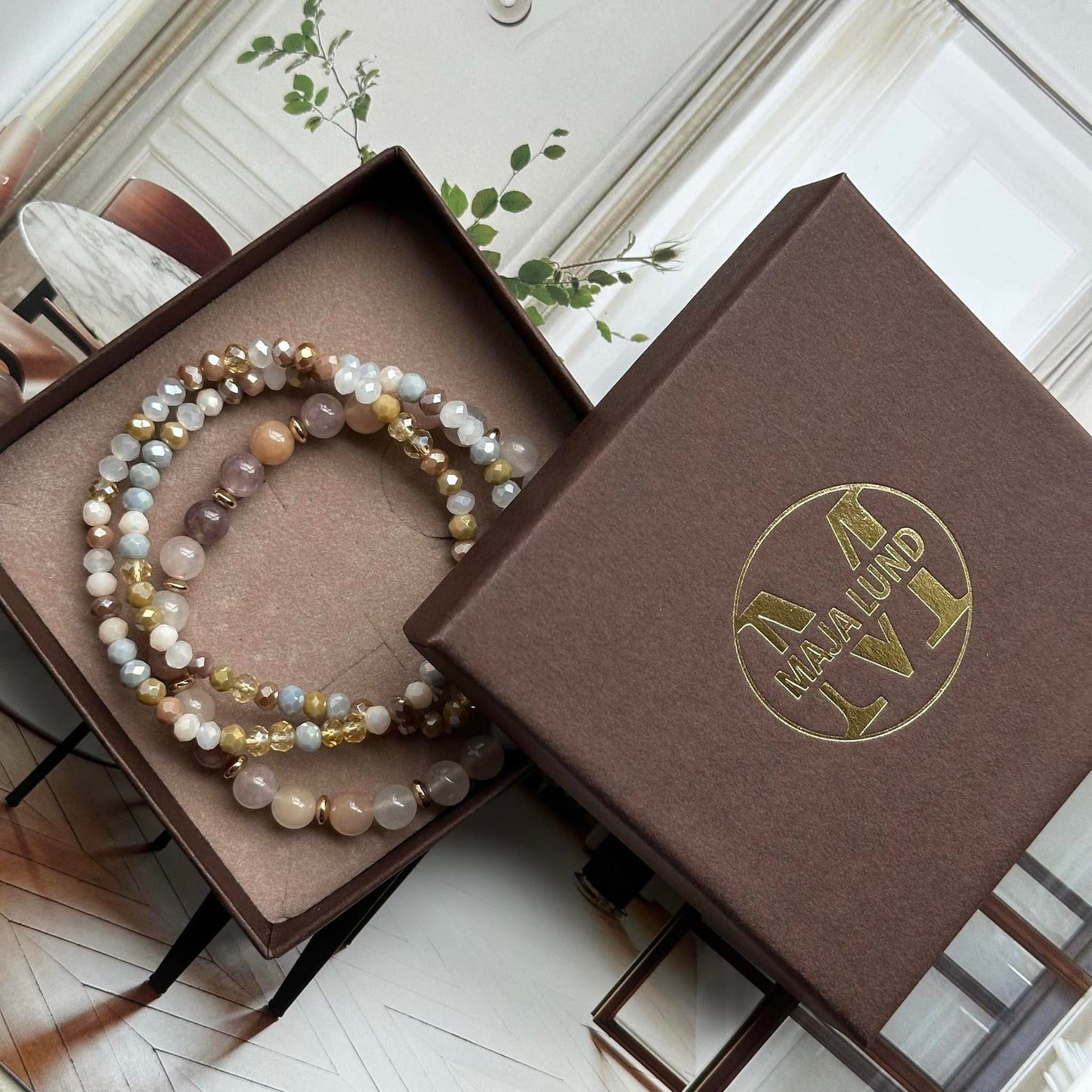 Luna Blush Mix Smykke – Sett med 3 stk