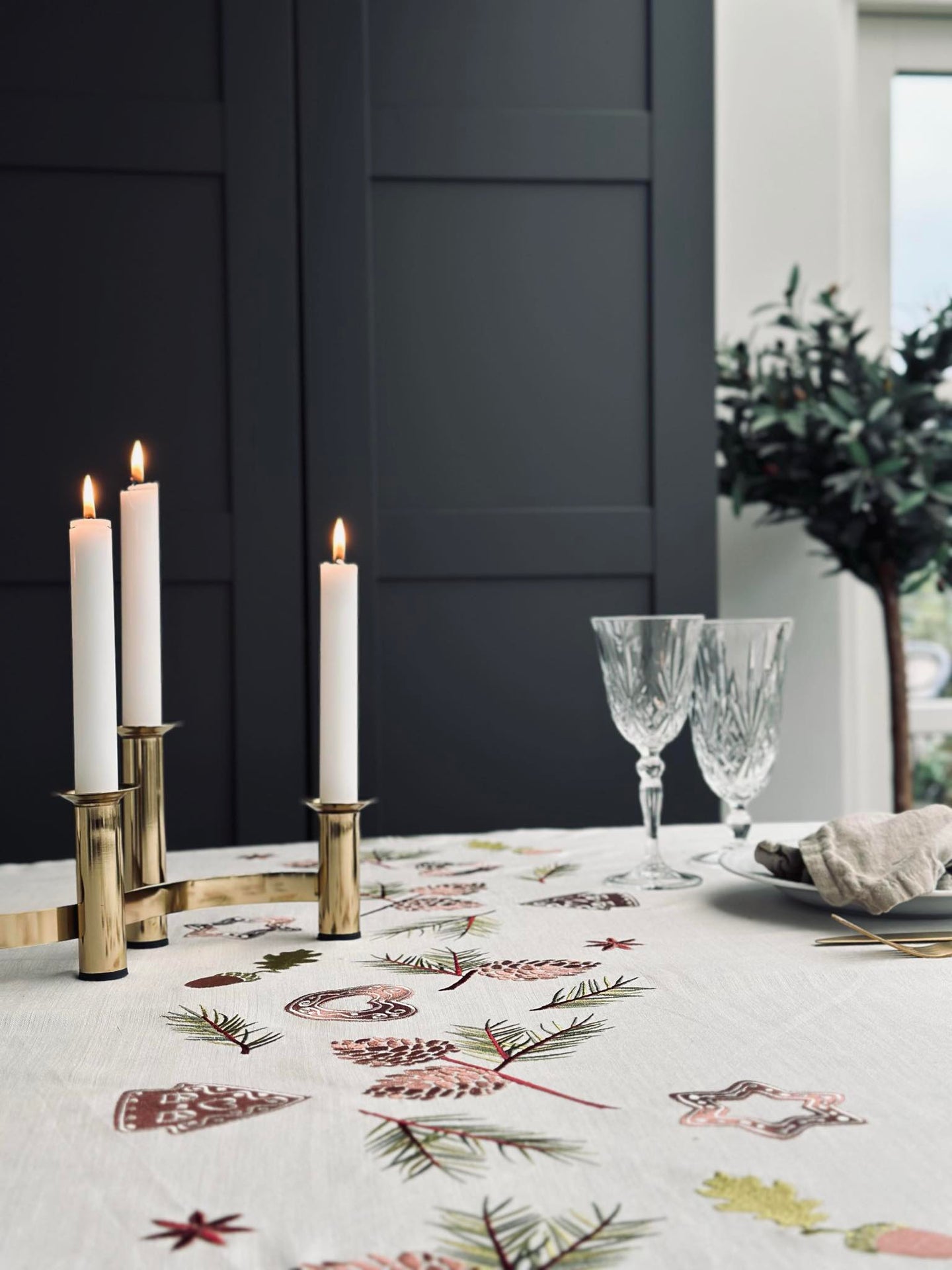 Brodert juleduk - 140x240