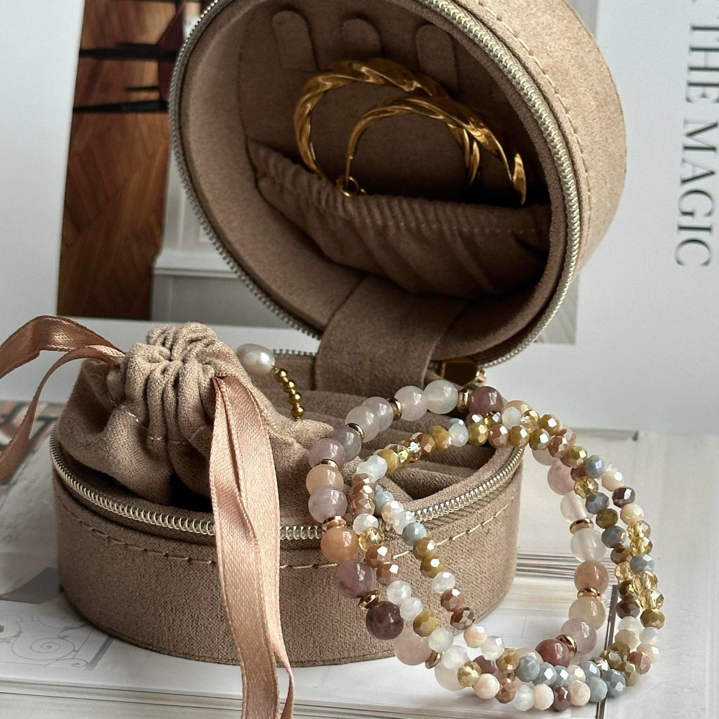 Luna Blush Mix Smykke – Sett med 3 stk