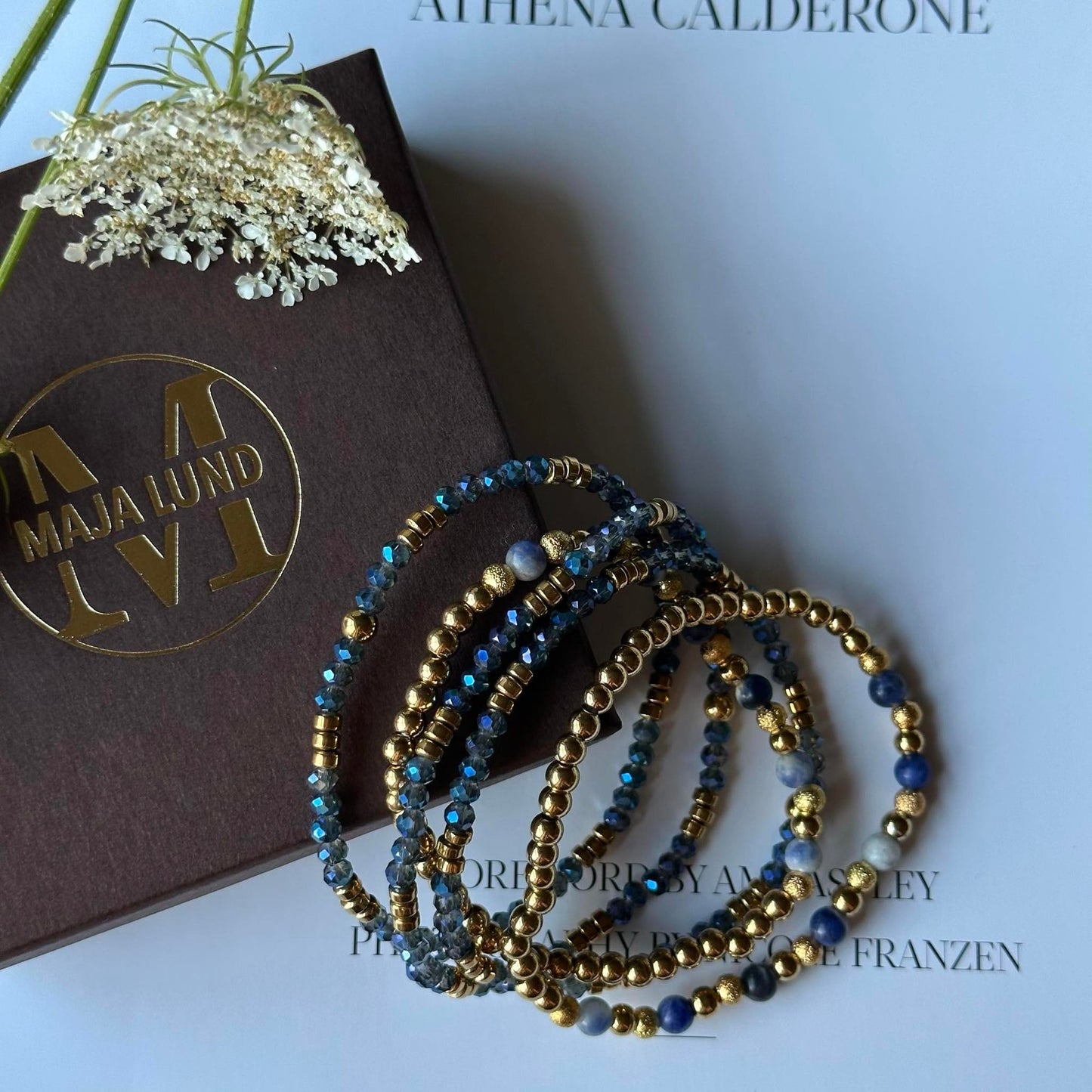 Armbånd Ofelia Navy - Sett med 5 armbånd