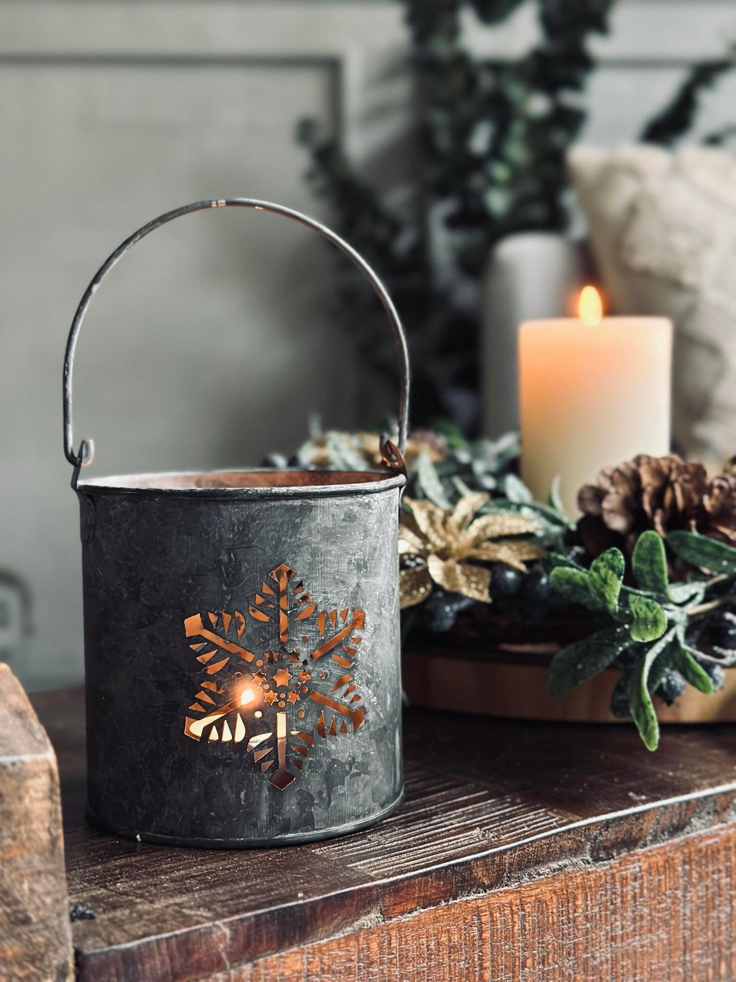 Lykt med stjerne - Sink