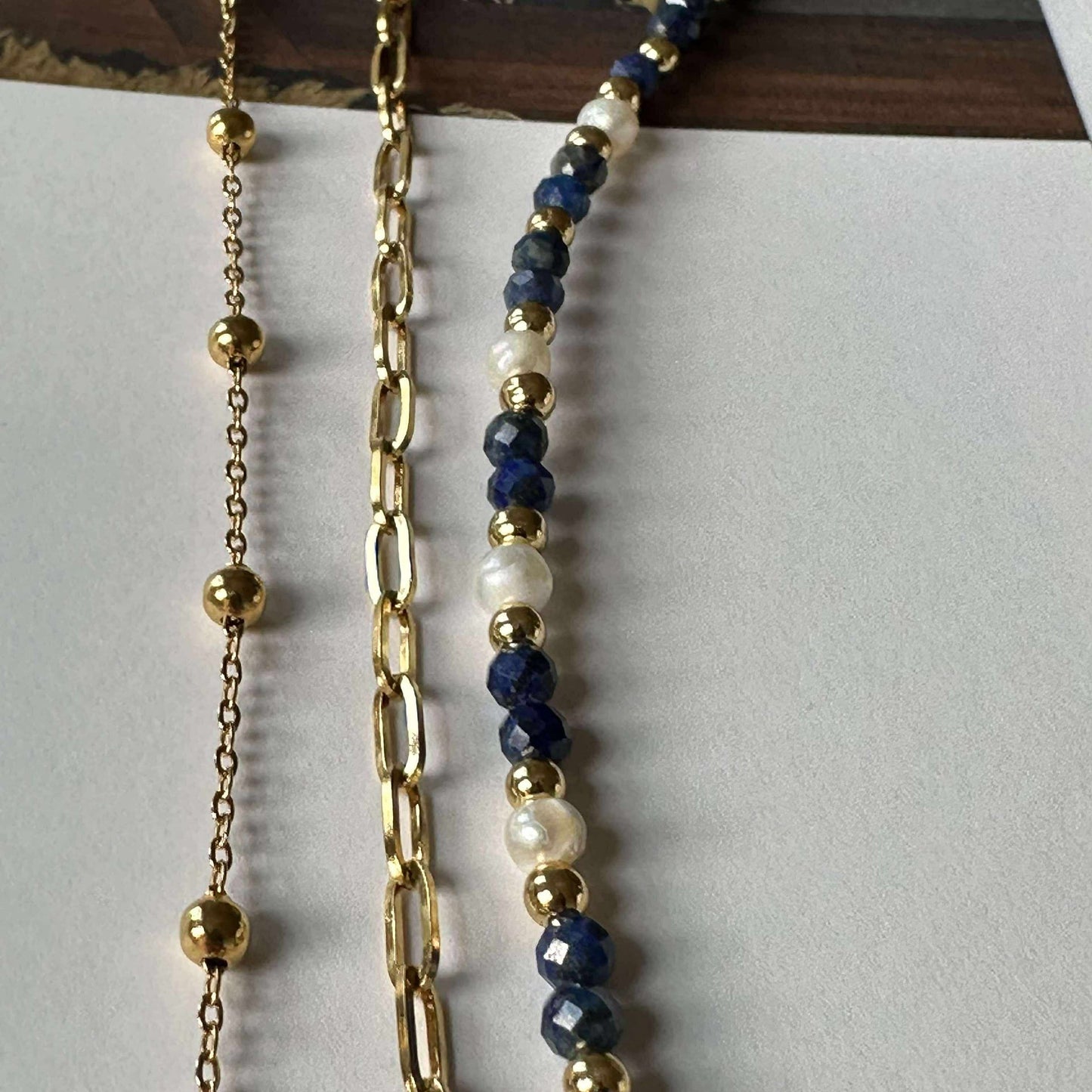 Lilja armbåndsett med 3 stk - Ekte ferskvannsperler