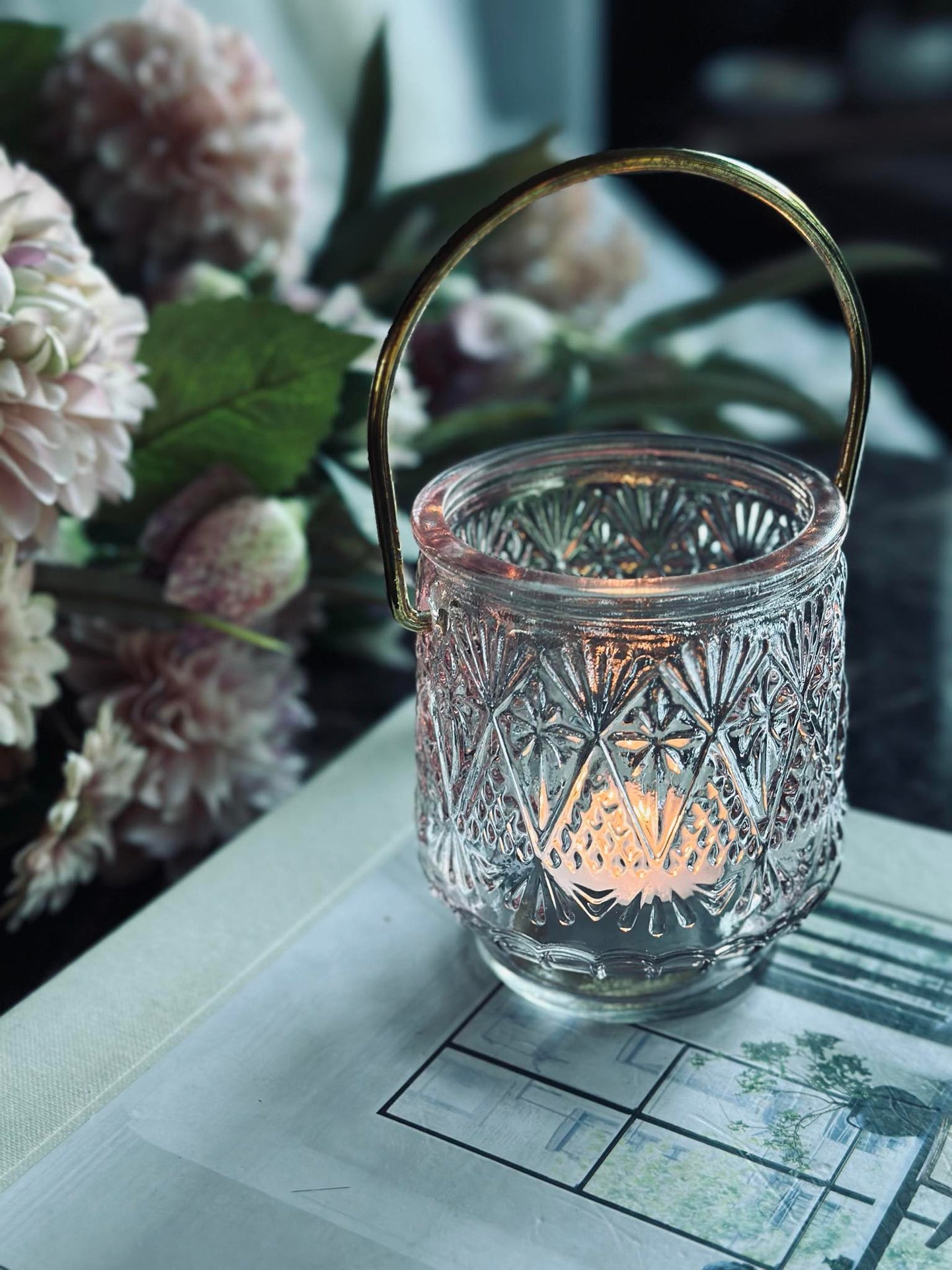 Lyslykt lanterne - Rosa