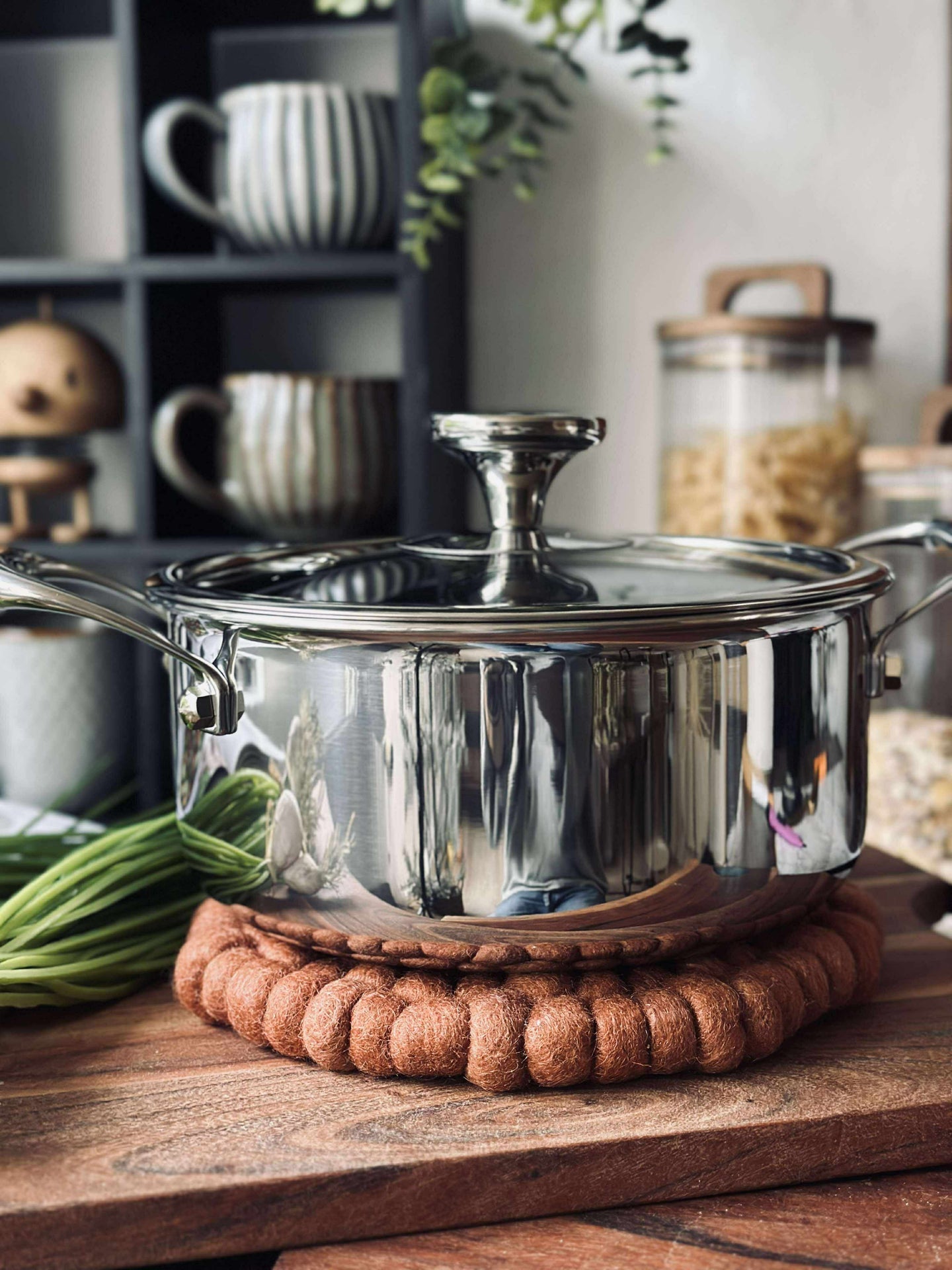 Bordbrikke DOTS - Terrakotta ull