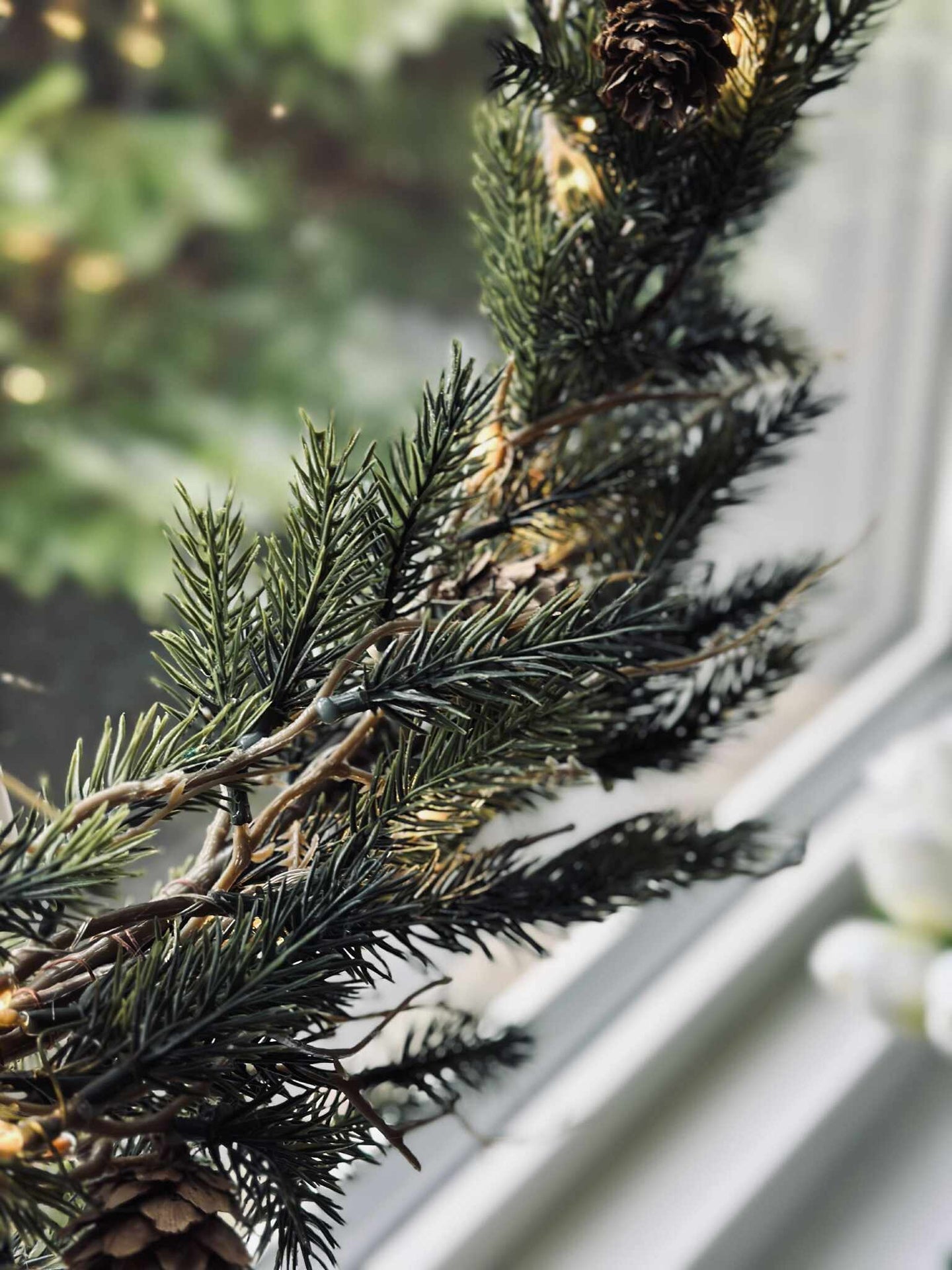 Julekrans med lys - Uten snø