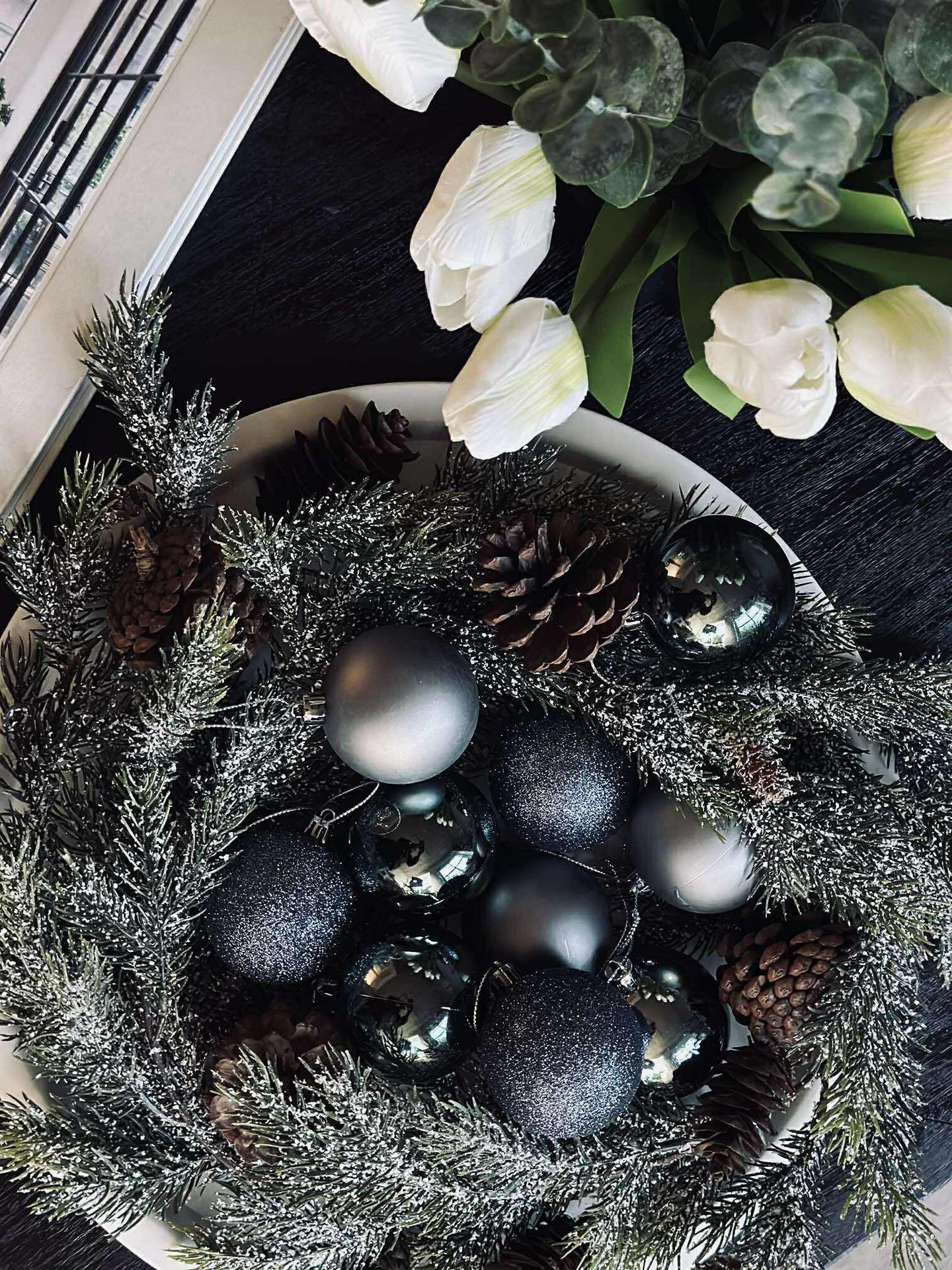 Julekuler Marineblå - 10 stk.