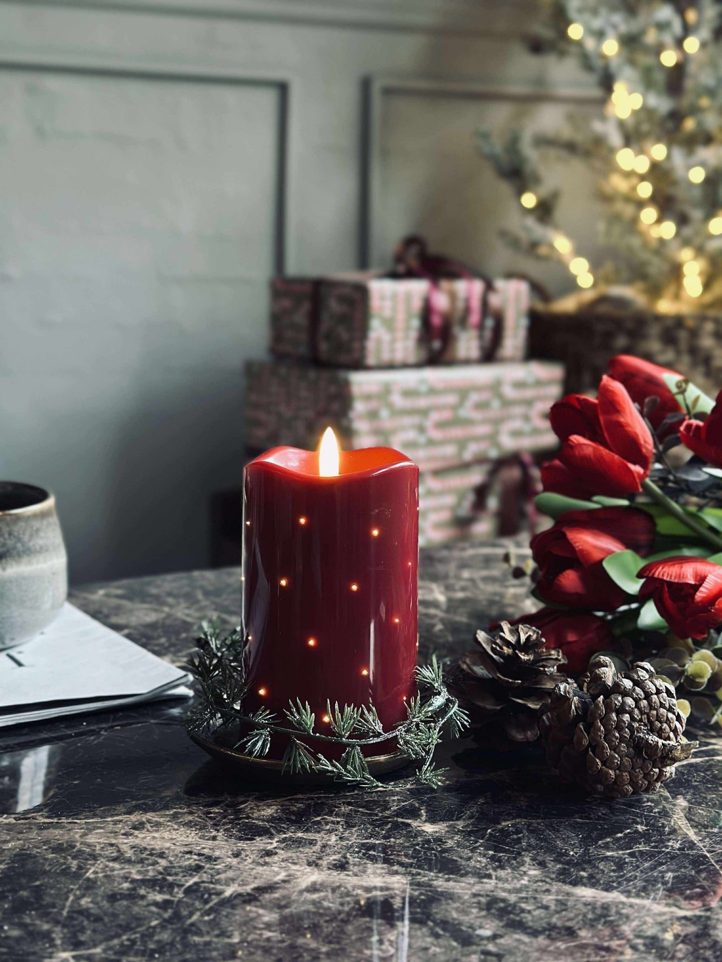 LED Blokklys JUL TWINKLE - 12,5cm