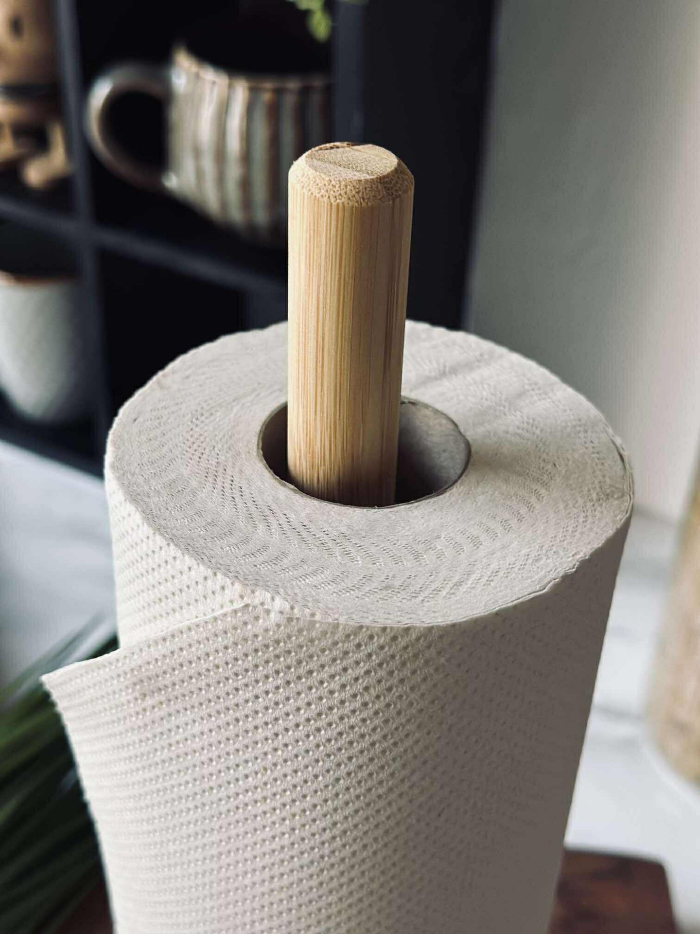 Kjøkkenrullholder bambus