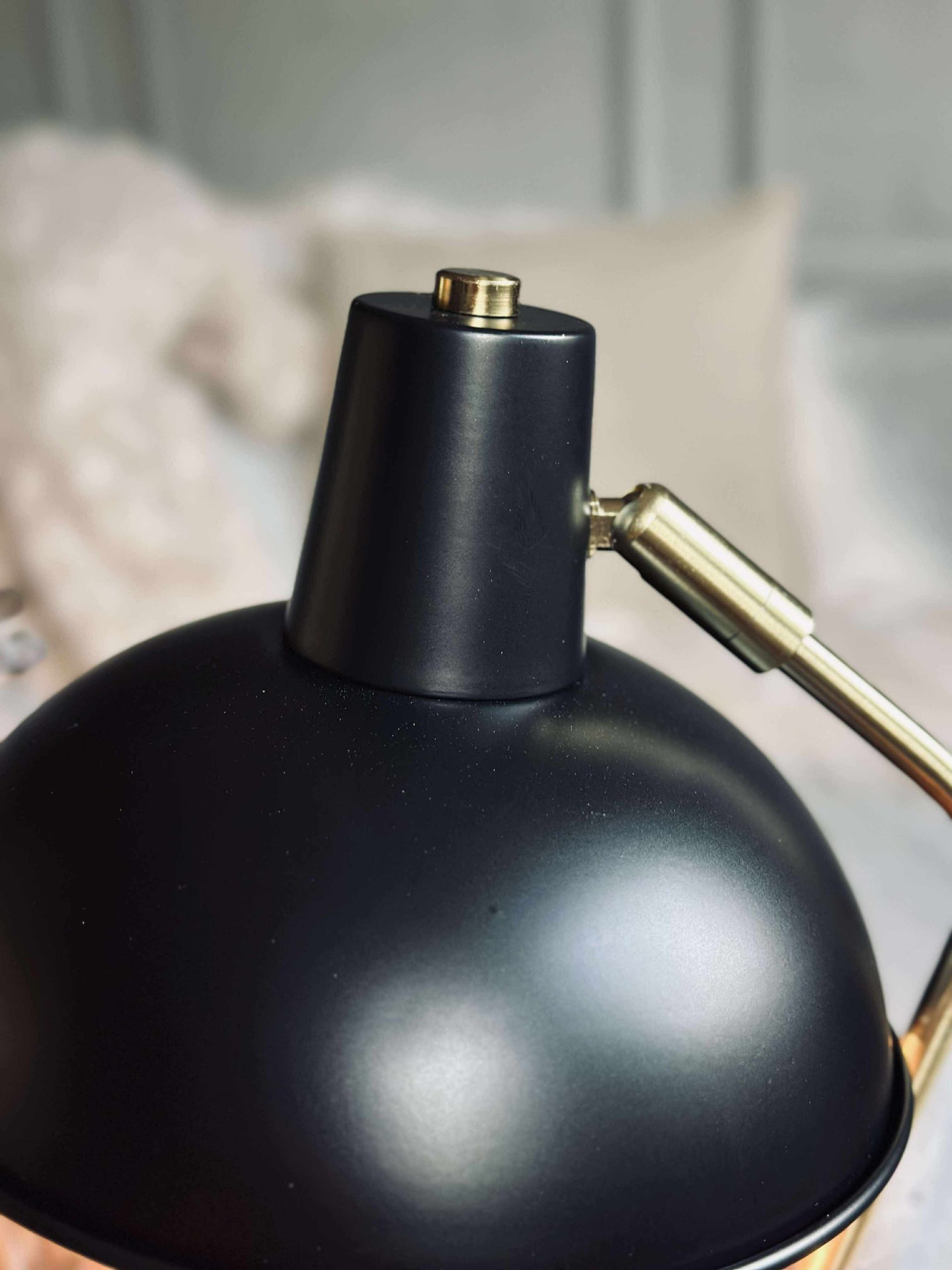 Bordlampe Retro - Svart / gull