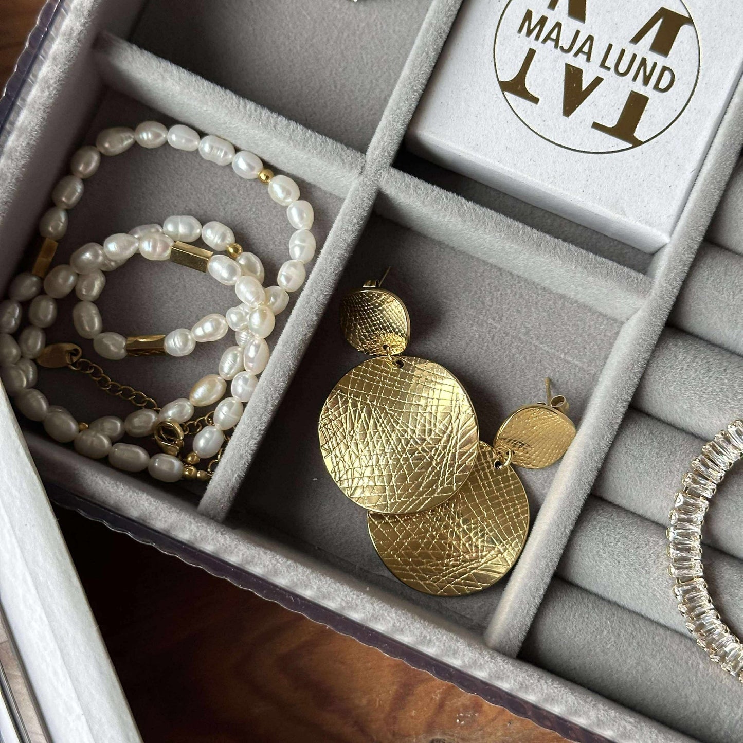 ALBERTE øredobber - 18k gullbelagt